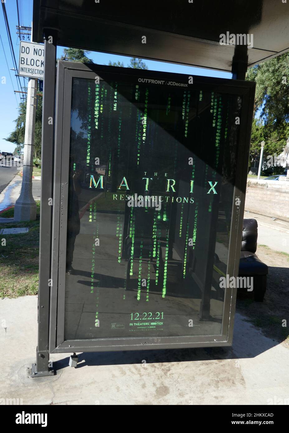 Los Angeles, California, USA 21st January 2022 A general view of atmosphere of The Matrix Resurrections Bus Stop on January121 2022 in Los Angeles, California, USA. Photo by Barry King/Alamy Stock Photo Stock Photo