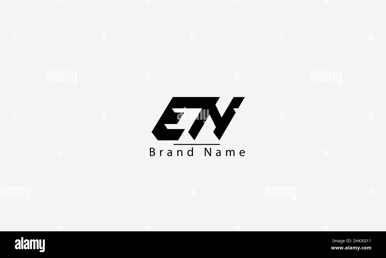 EN NE E N abstract vector logo monogram template Stock Vector
