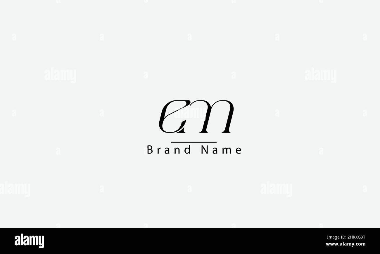 EM ME E M abstract vector logo monogram template Stock Vector