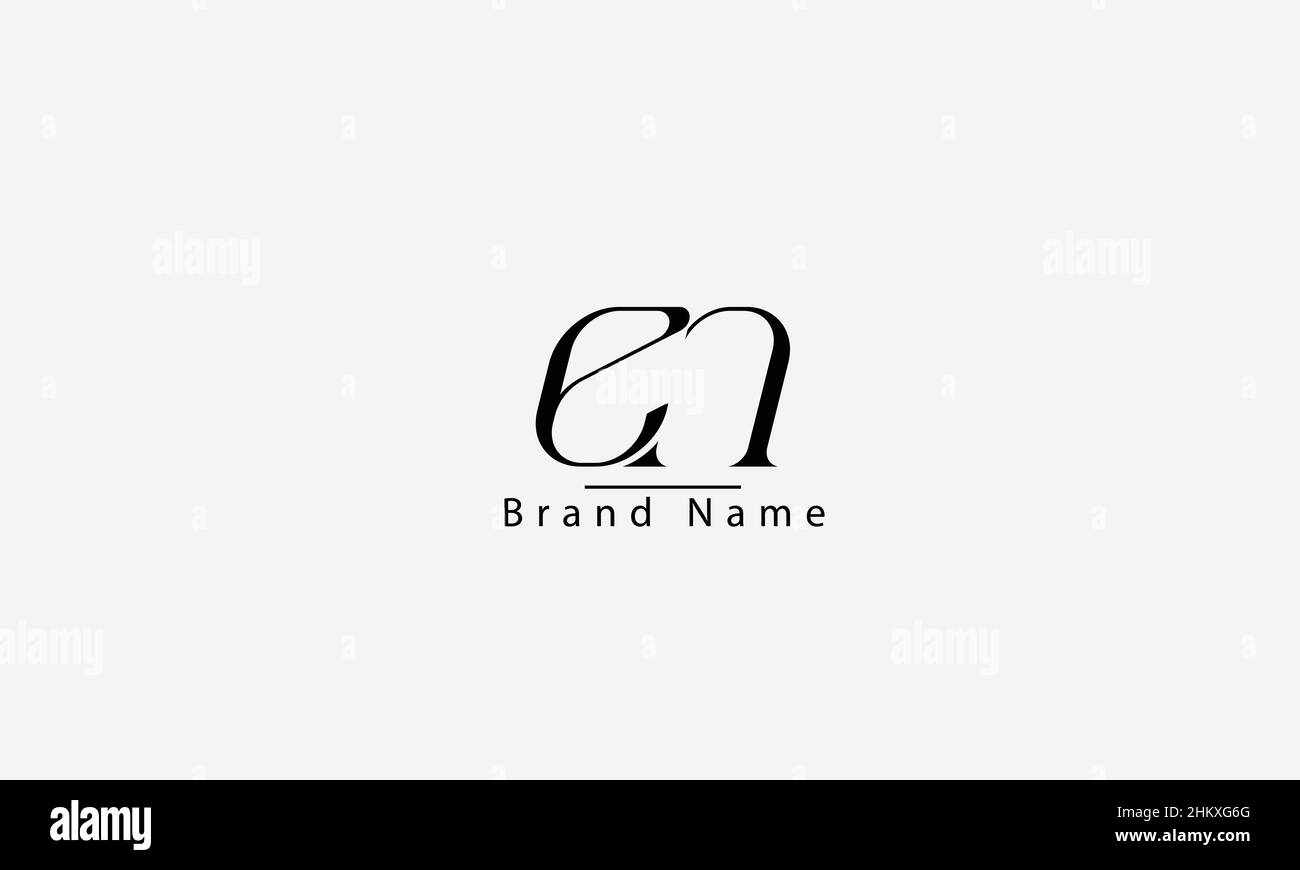 EN NE E N abstract vector logo monogram template Stock Vector