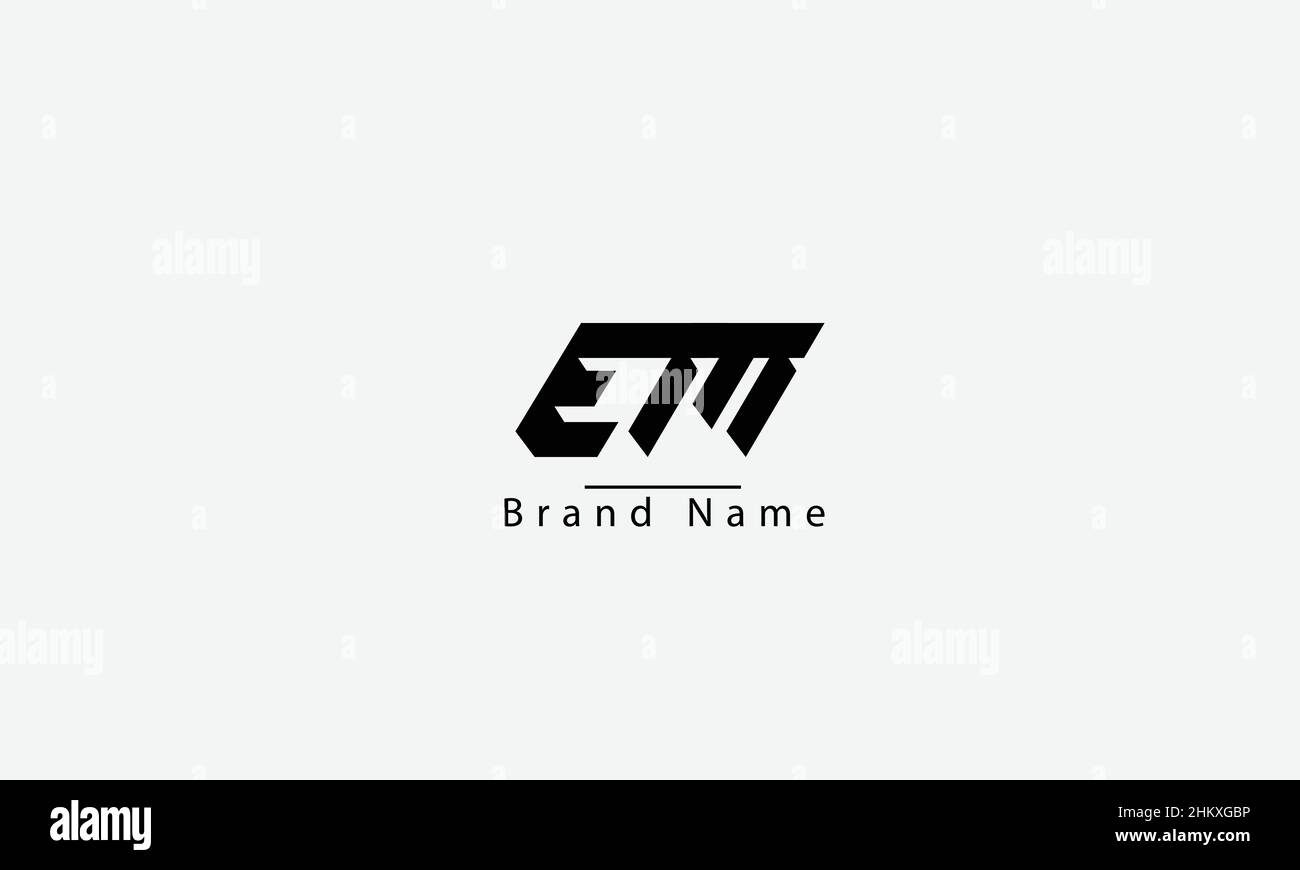 EM ME E M abstract vector logo monogram template Stock Vector