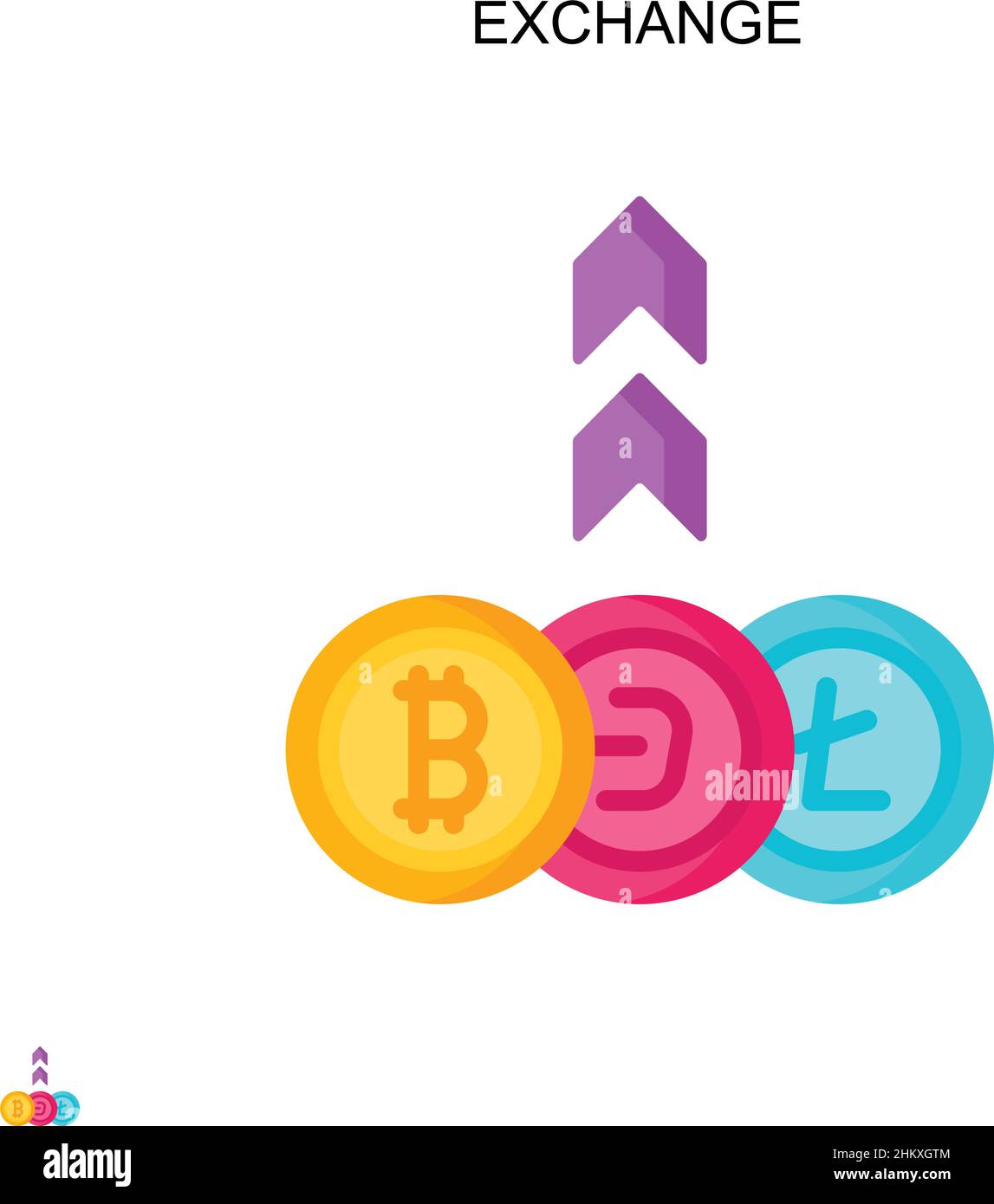 Exchange Simple vector icon. Illustration symbol design template for ...