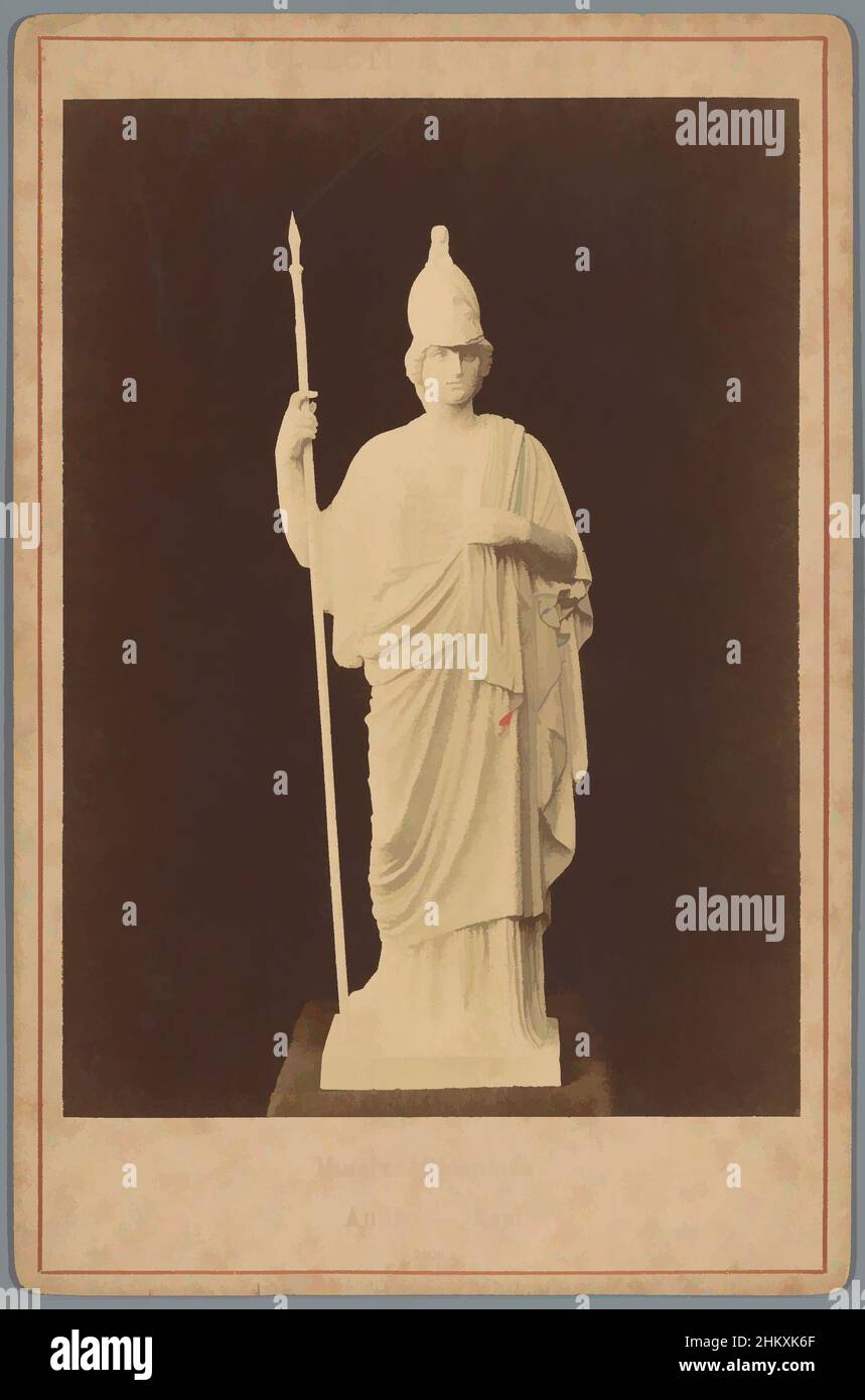 Art inspired by Statue of Minerva Giustiniani, F.S. & Co., publisher: F.S. & Co., Rome, c. 1870 - c. 1890, paper, albumen print, Classic works modernized by Artotop with a splash of modernity. Shapes, color and value, eye-catching visual impact on art. Emotions through freedom of artworks in a contemporary way. A timeless message pursuing a wildly creative new direction. Artists turning to the digital medium and creating the Artotop NFT Stock Photo