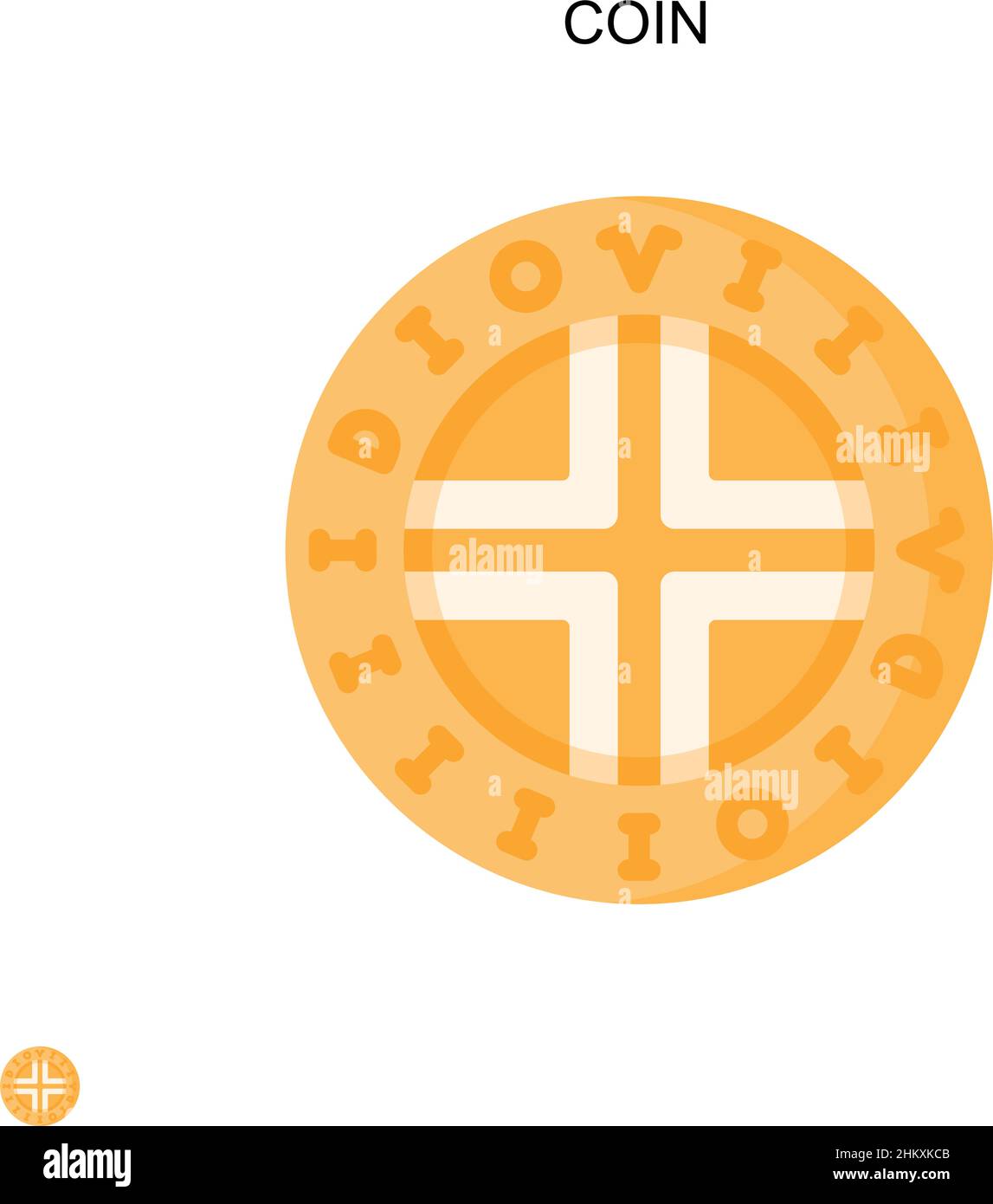 Coin Simple vector icon. Illustration symbol design template for web ...