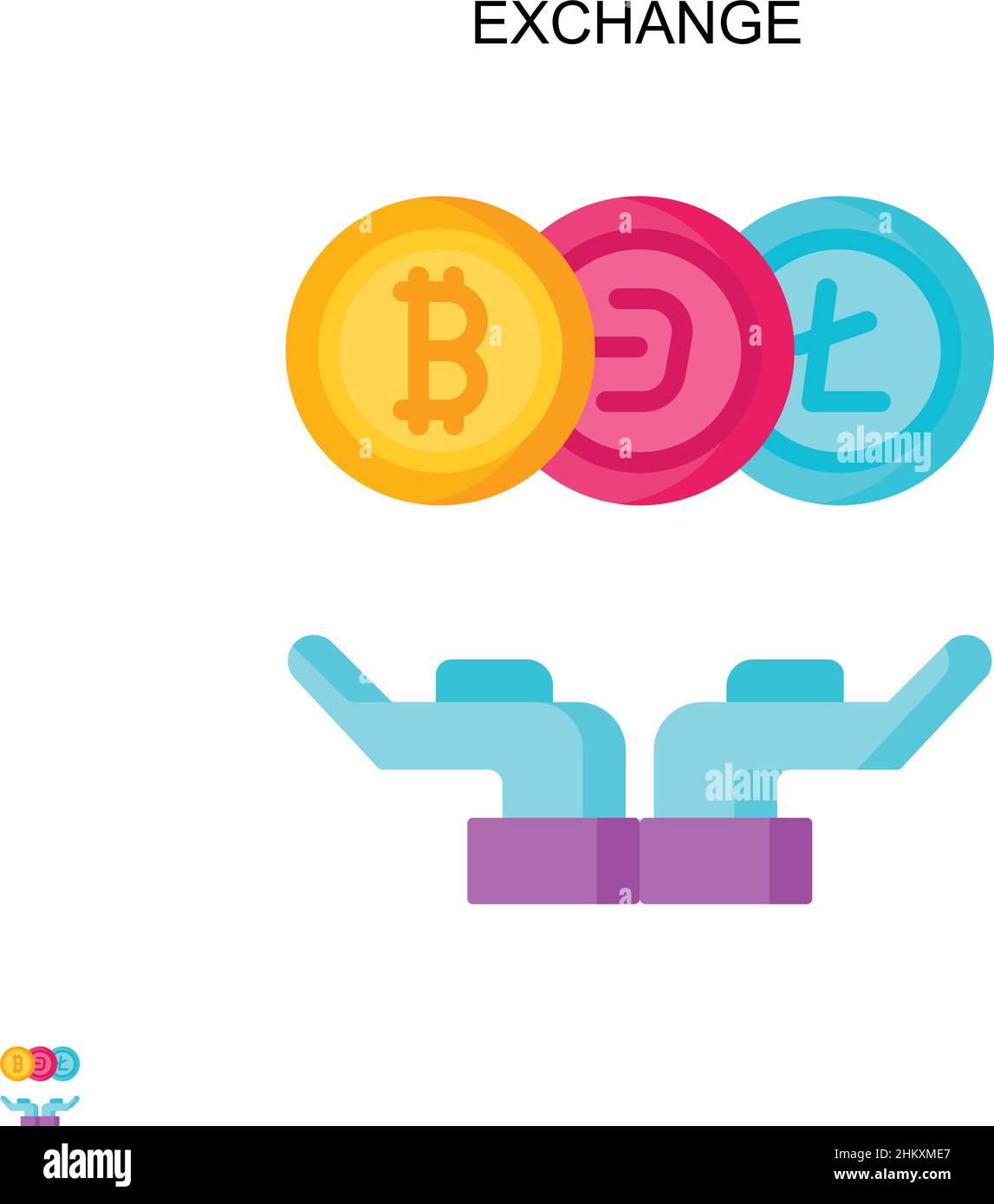 Exchange Simple vector icon. Illustration symbol design template for ...