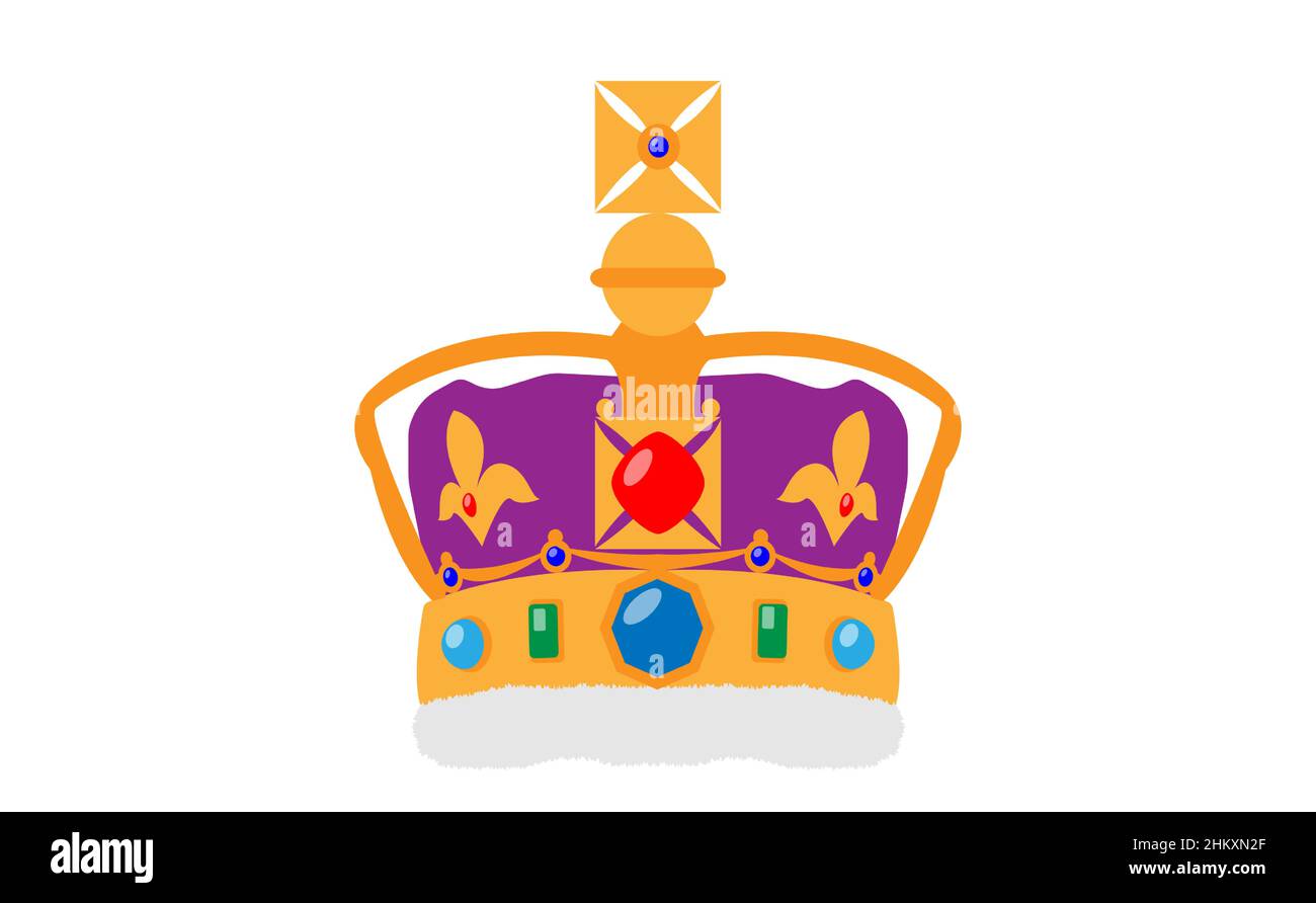 Royal crown isolated on white background. EPS 10 Stock Vector Image ...