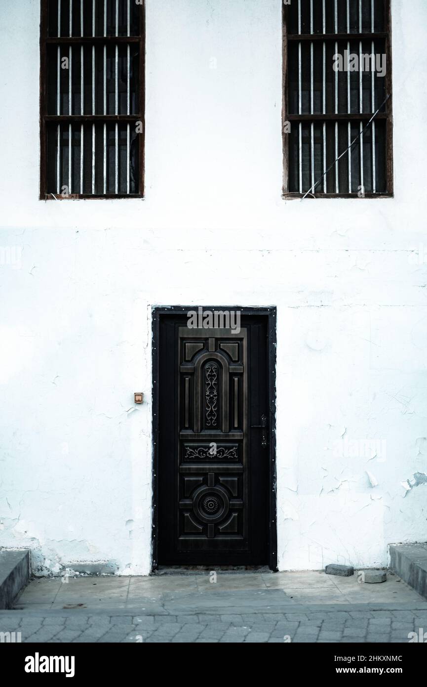 Oman old wooden door wall hi-res stock photography and images - Alamy