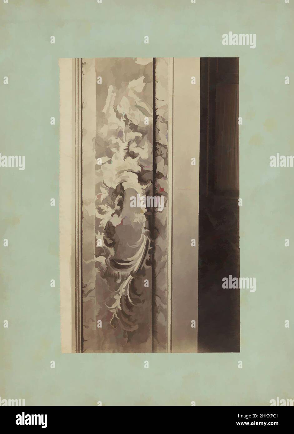 Art inspired by Ornament (presumably) on a wall, c. 1875 - c. 1900, cardboard, albumen print, height 209 mm × width 127 mm, Classic works modernized by Artotop with a splash of modernity. Shapes, color and value, eye-catching visual impact on art. Emotions through freedom of artworks in a contemporary way. A timeless message pursuing a wildly creative new direction. Artists turning to the digital medium and creating the Artotop NFT Stock Photo