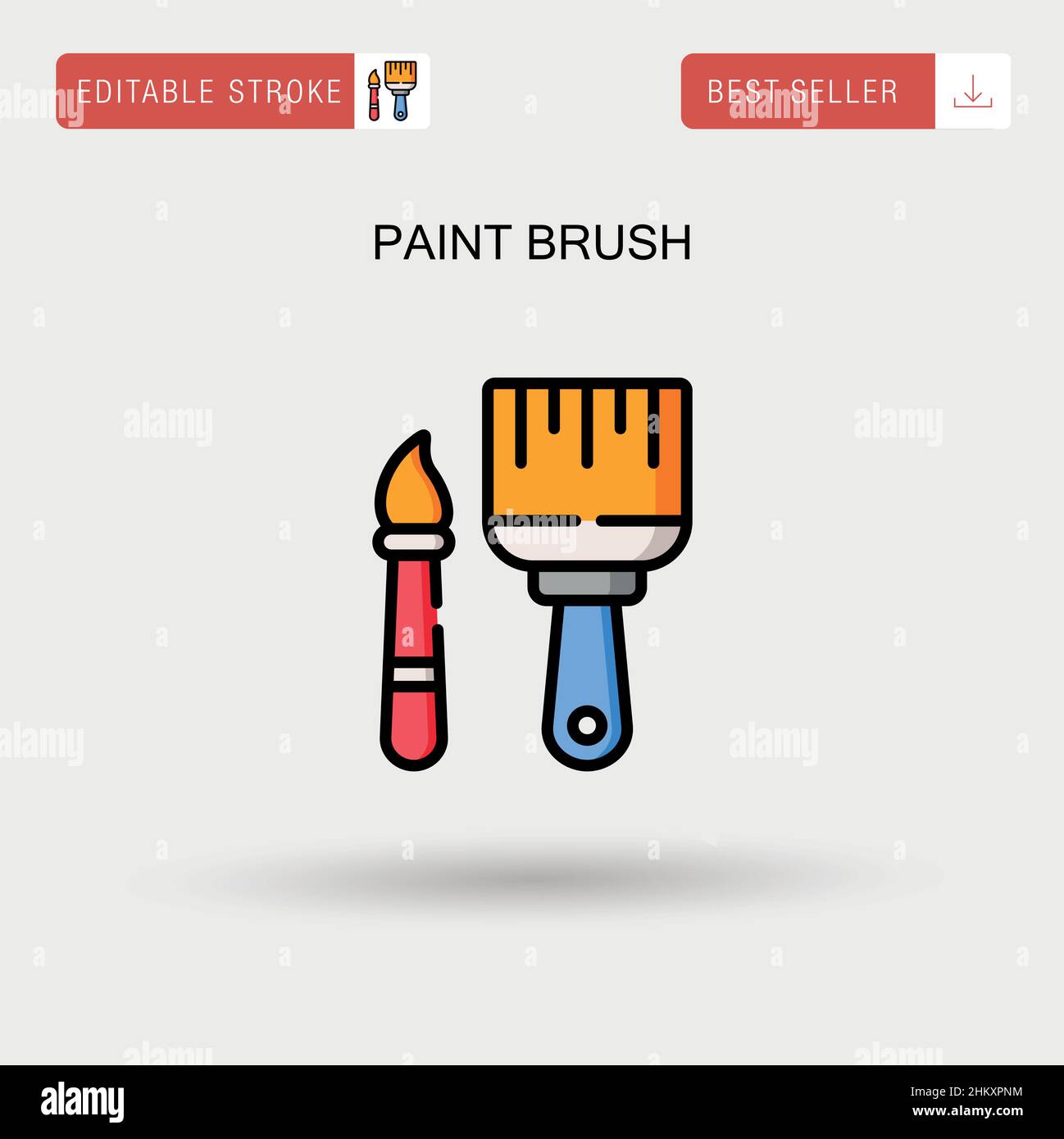 Paint brush Simple vector icon Stock Vector Image & Art - Alamy