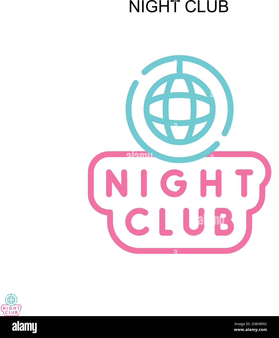 Night club Simple vector icon. Illustration symbol design template for web mobile UI element. Stock Vector