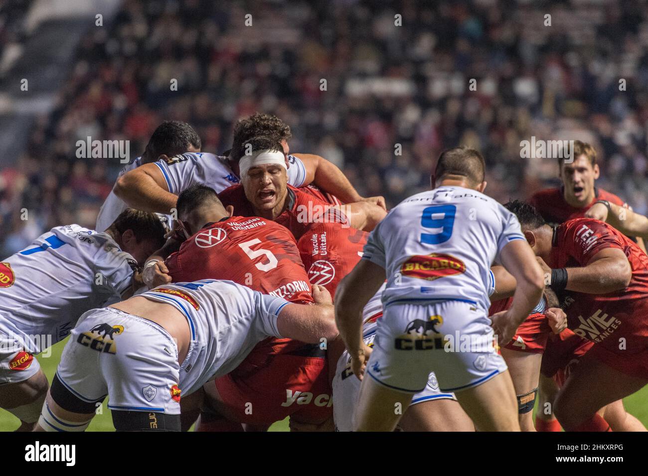 Rugby, Match Toulon contre Olympique Mayol donnant le coup d