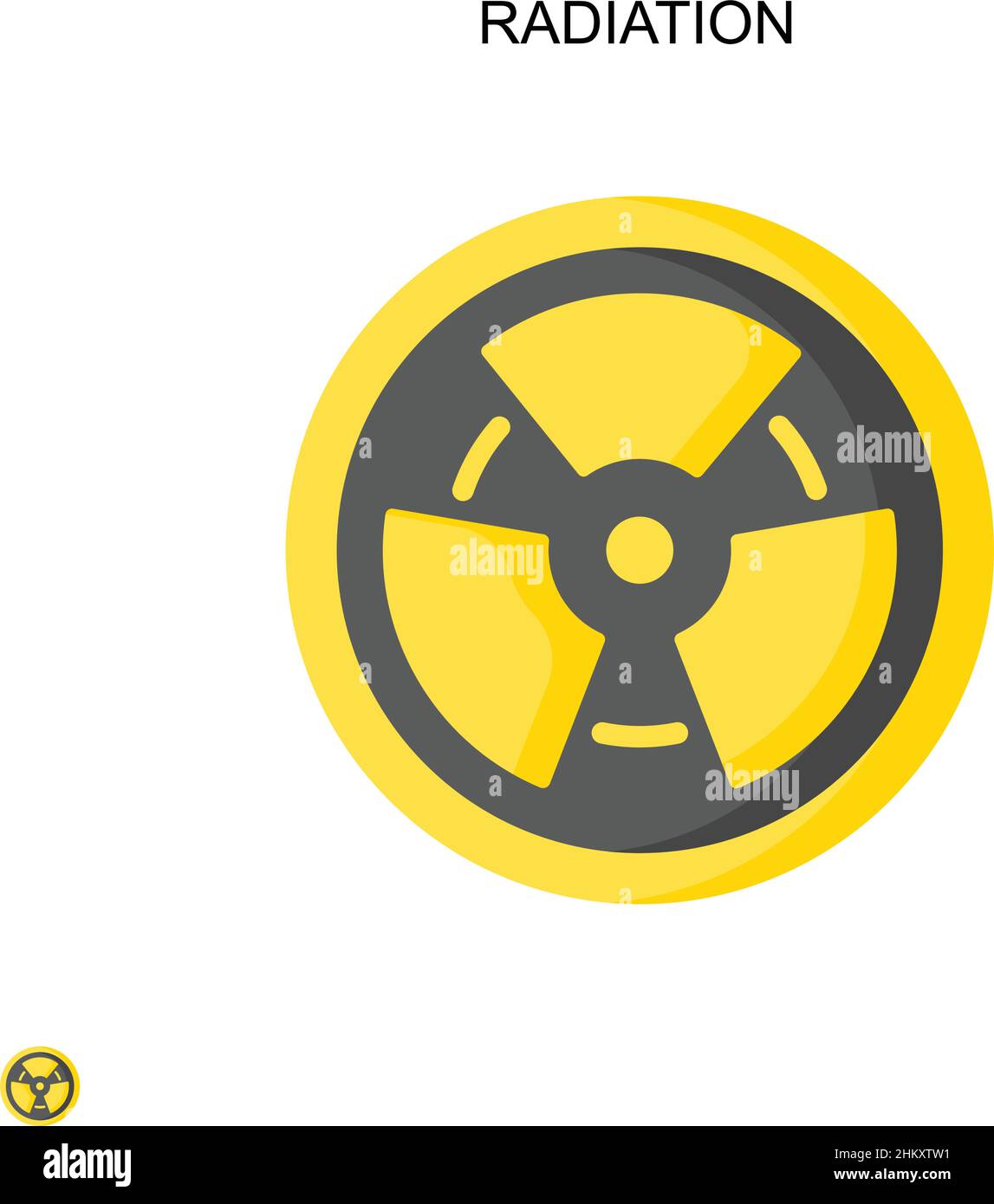 Radiation Simple vector icon. Illustration symbol design template for web mobile UI element. Stock Vector