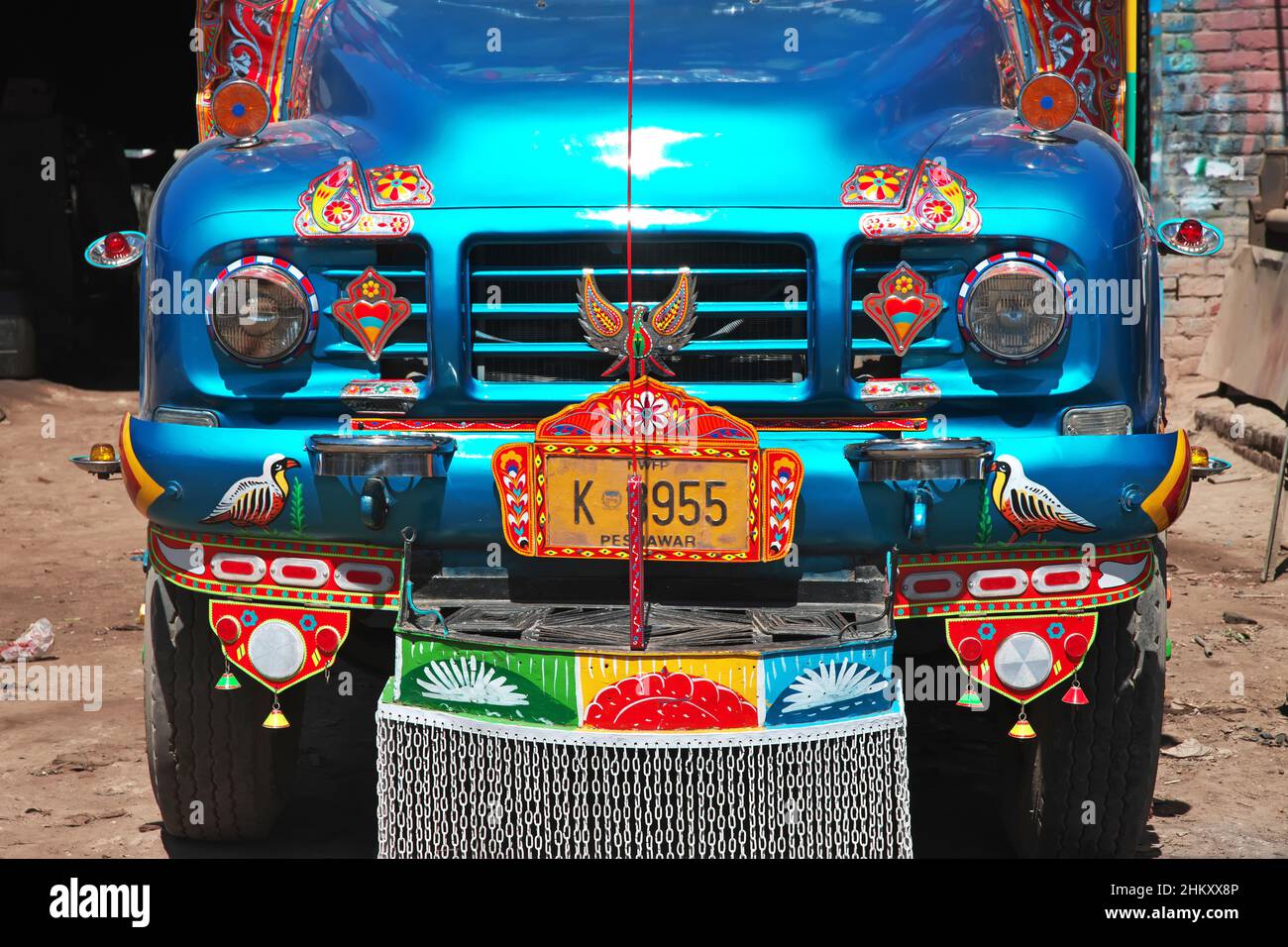 The truck with art in Peshawar, Pakistan Stock Photo Alamy