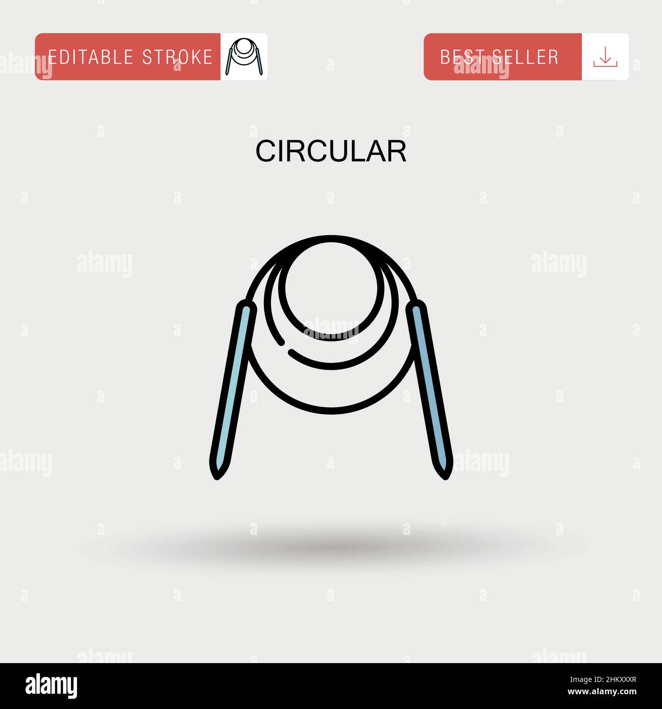 Circular Simple vector icon. Stock Vector