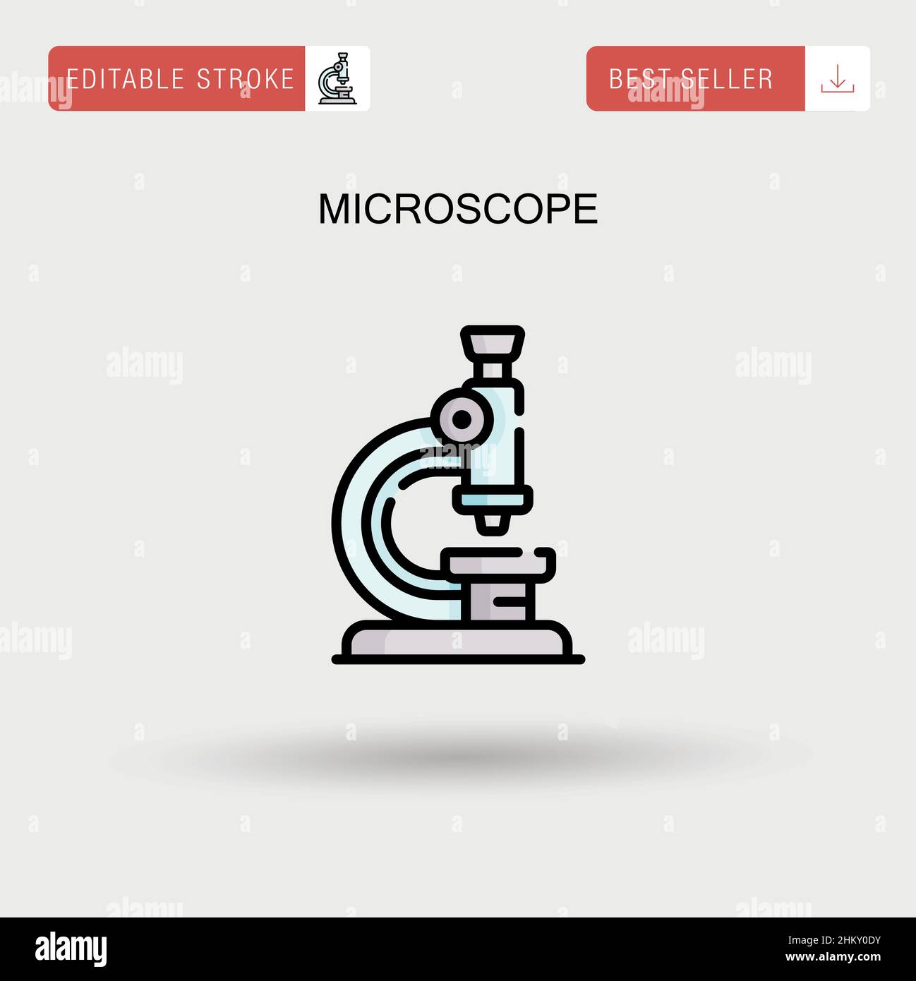 Microscope Simple vector icon Stock Vector Image & Art - Alamy