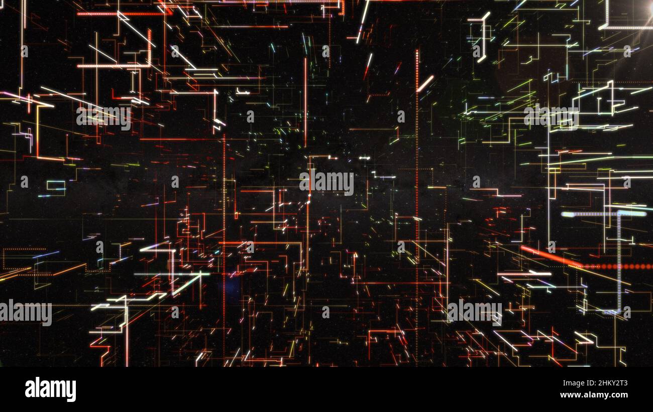 Abstract glowing structure of lines Stock Photo - Alamy
