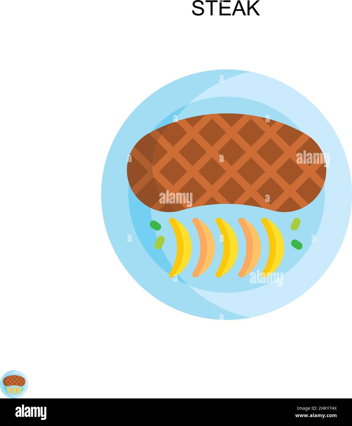 Steak Simple vector icon. Illustration symbol design template for web ...