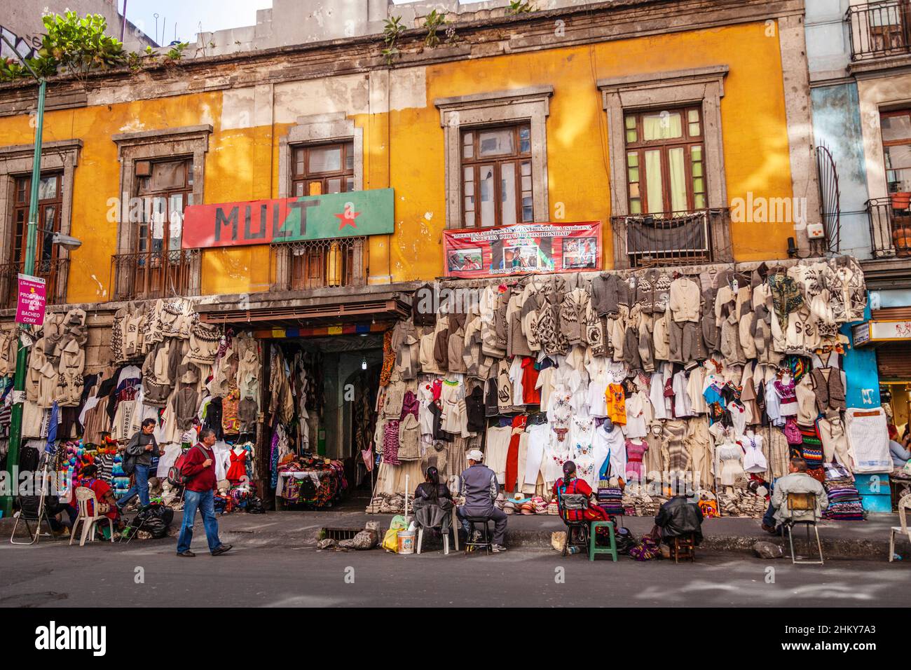 Traditional Antique gift and souvenir shop, Mexico City. North America Stock Photo