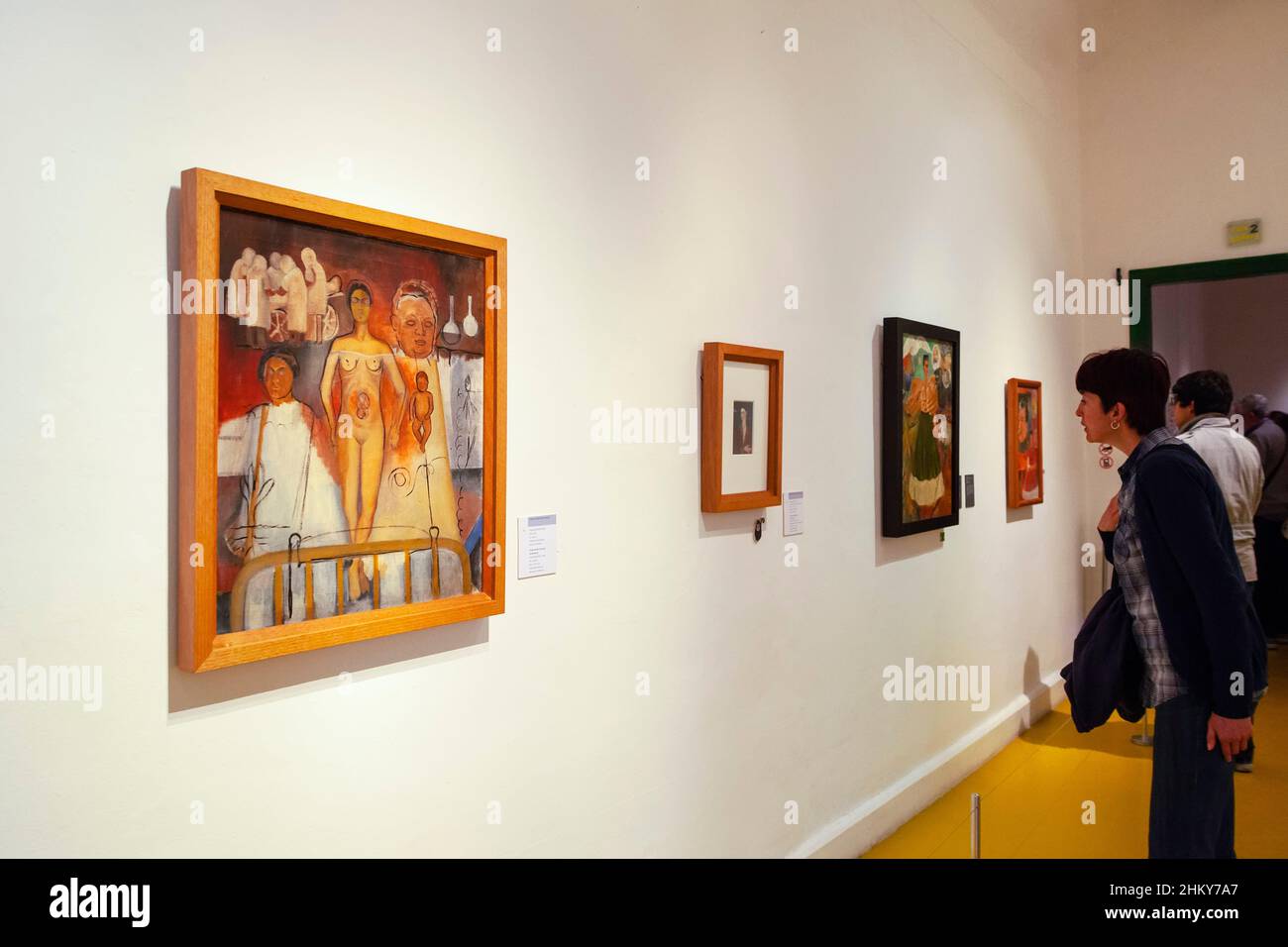 Paintings collection, Frida Kahlo Museum, Coyoacan, Mexico City. North America Stock Photo