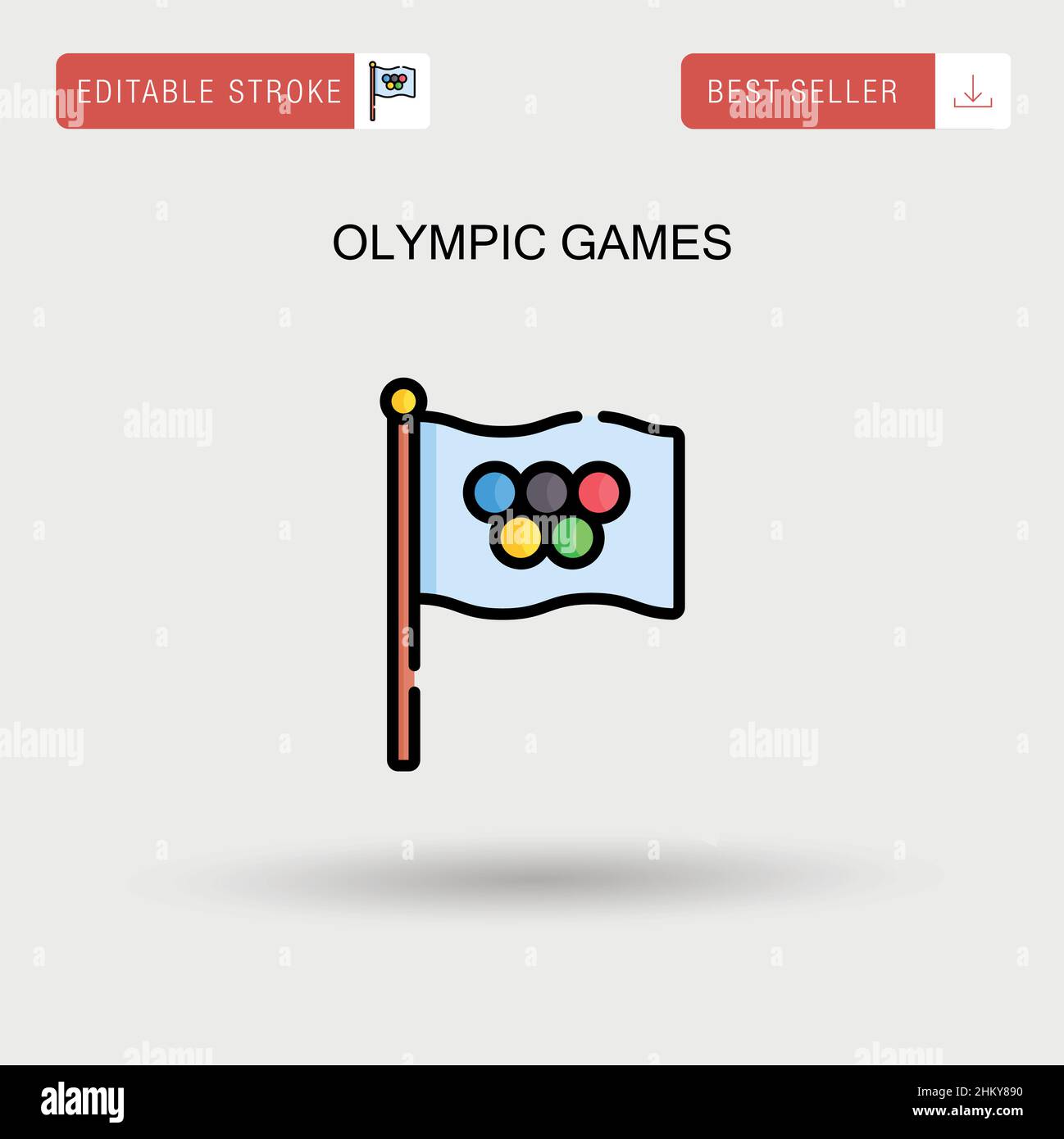 Olympic games Simple vector icon. Stock Vector