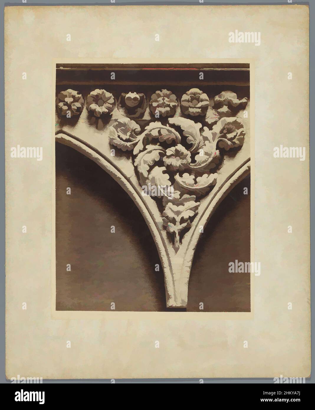 Art inspired by Cast of a tympanum with floral motif of the