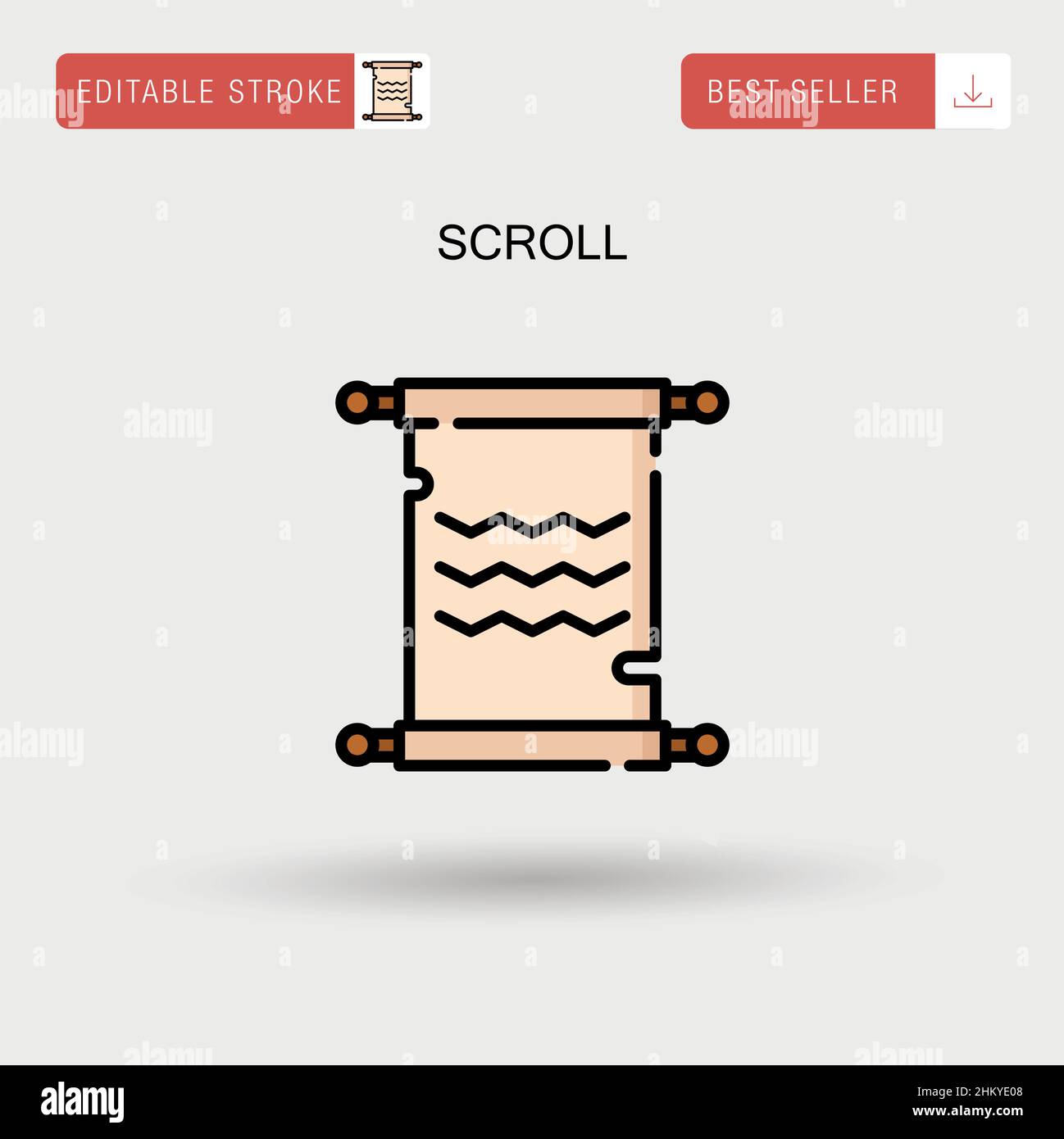 Scroll Simple vector icon Stock Vector Image & Art - Alamy