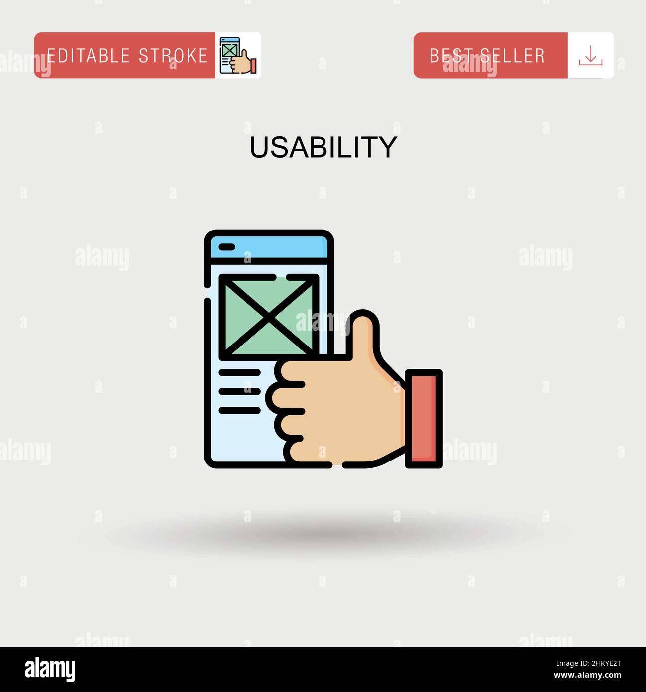 Usability Simple vector icon. Stock Vector