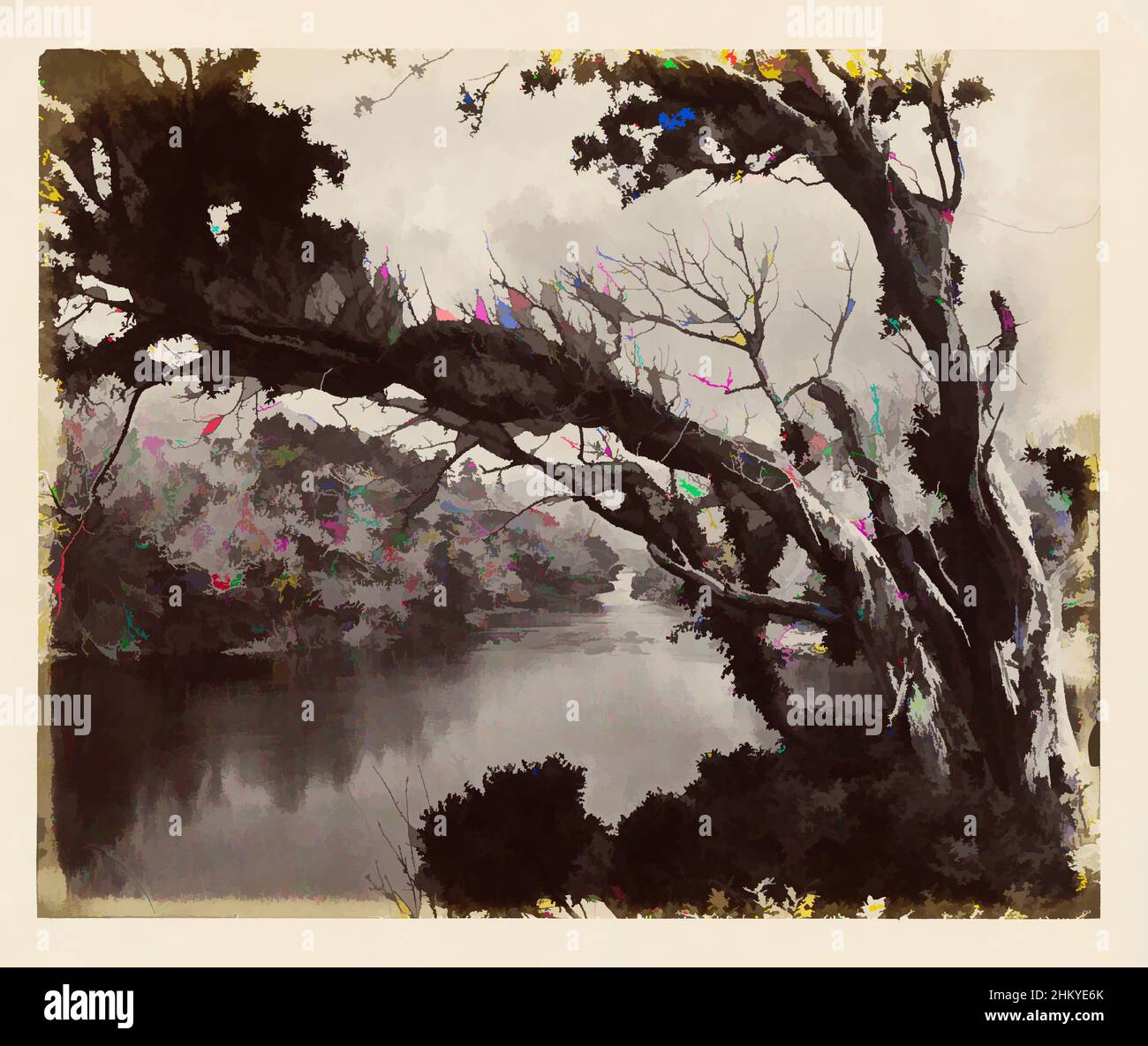 Art inspired by River landscape in Britain, John Payne Jennings (attributed to), Great Britain, 1877 - 1887, paper, cardboard, albumen print, height 240 mm × width 294 mmheight 324 mm × width 368 mm, Classic works modernized by Artotop with a splash of modernity. Shapes, color and value, eye-catching visual impact on art. Emotions through freedom of artworks in a contemporary way. A timeless message pursuing a wildly creative new direction. Artists turning to the digital medium and creating the Artotop NFT Stock Photo