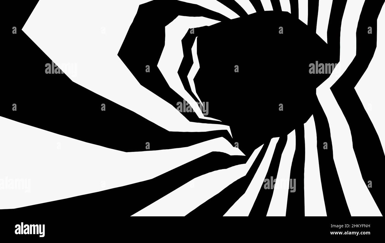 3d illustration - abstract black and white background with lines Stock ...