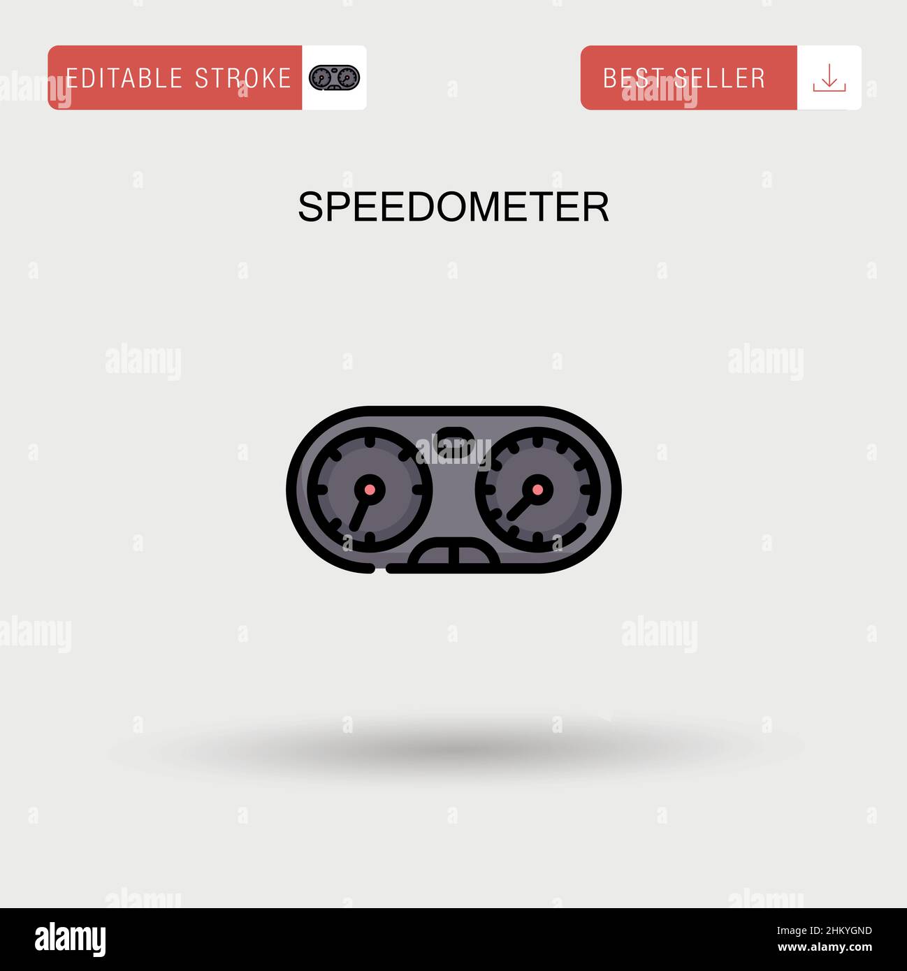 Speedometer Simple vector icon Stock Vector Image & Art - Alamy