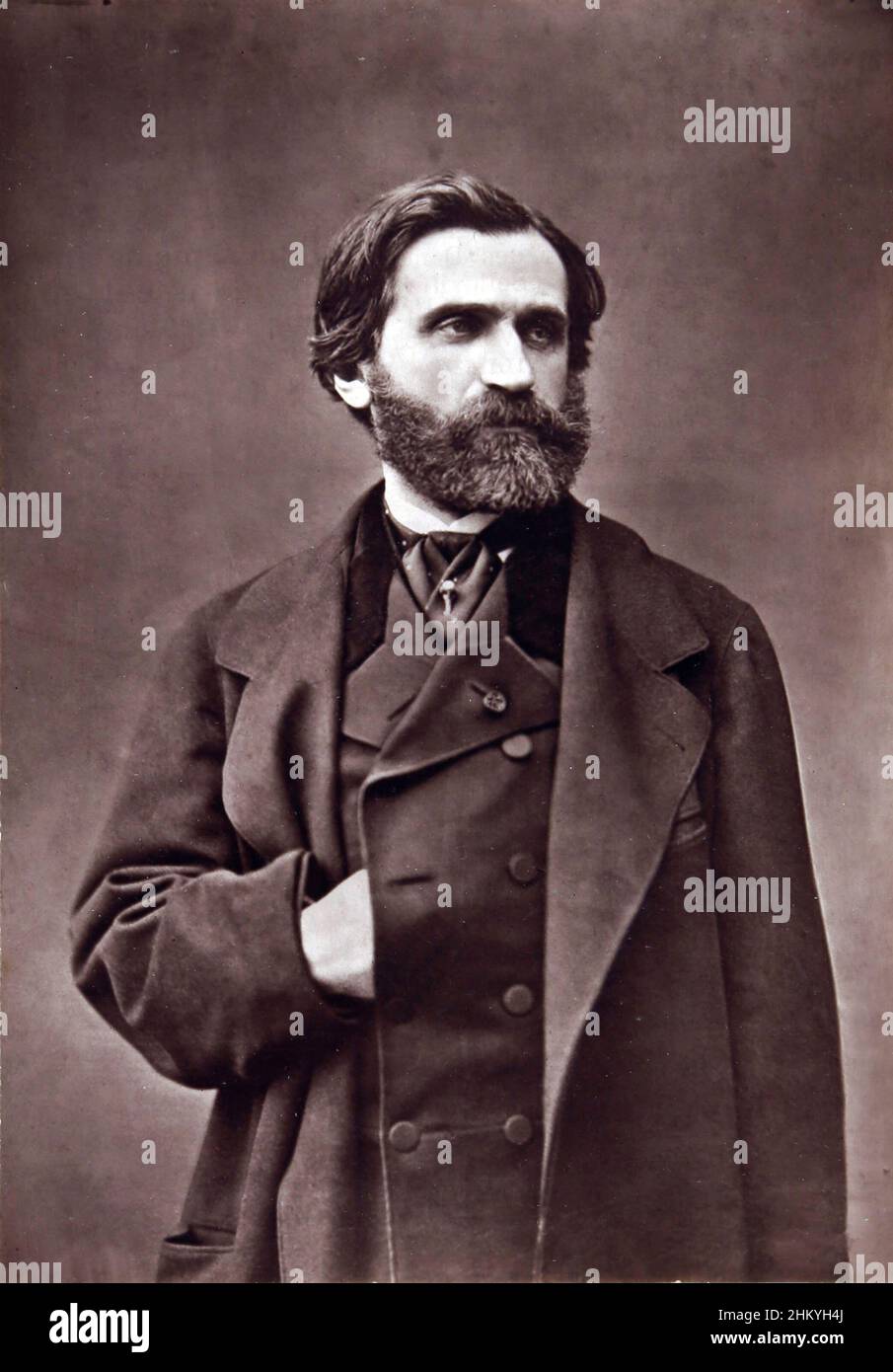 Portrait of Giuseppe Verdi (1713-1901) -  circa 1874 - Stock Photo