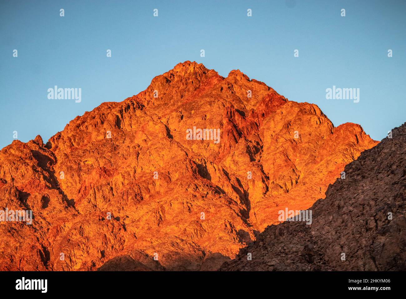 View of red desert mountains in Negev, Eilat, Israel Stock Photo