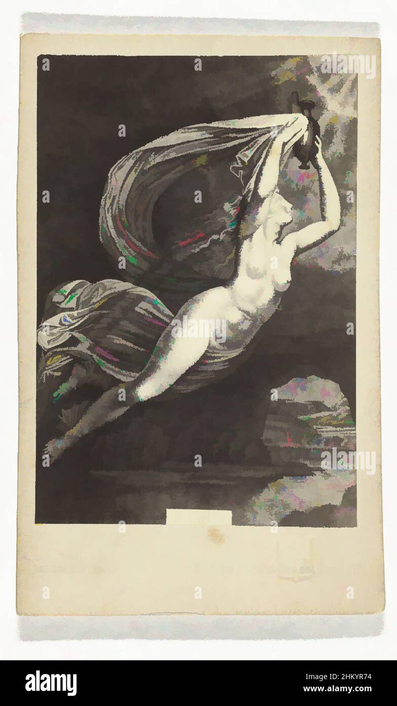 Art inspired by Photoreproduction of an engraving of Echo, Mignon, 1850 - 1900, photographic support, cardboard, albumen print, height 80 mm × width 55 mmheight 99 mm × width 62 mm, Classic works modernized by Artotop with a splash of modernity. Shapes, color and value, eye-catching visual impact on art. Emotions through freedom of artworks in a contemporary way. A timeless message pursuing a wildly creative new direction. Artists turning to the digital medium and creating the Artotop NFT Stock Photo