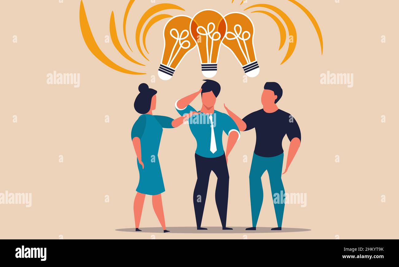 Business idea share and people team knowledge innovation. Collaboration