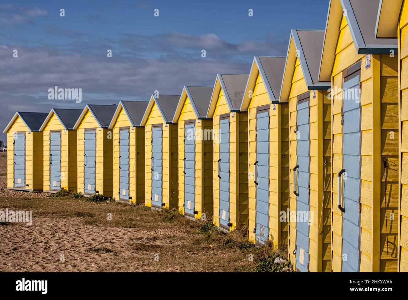 Beach Huts in Littlehampton Stock Photo Alamy