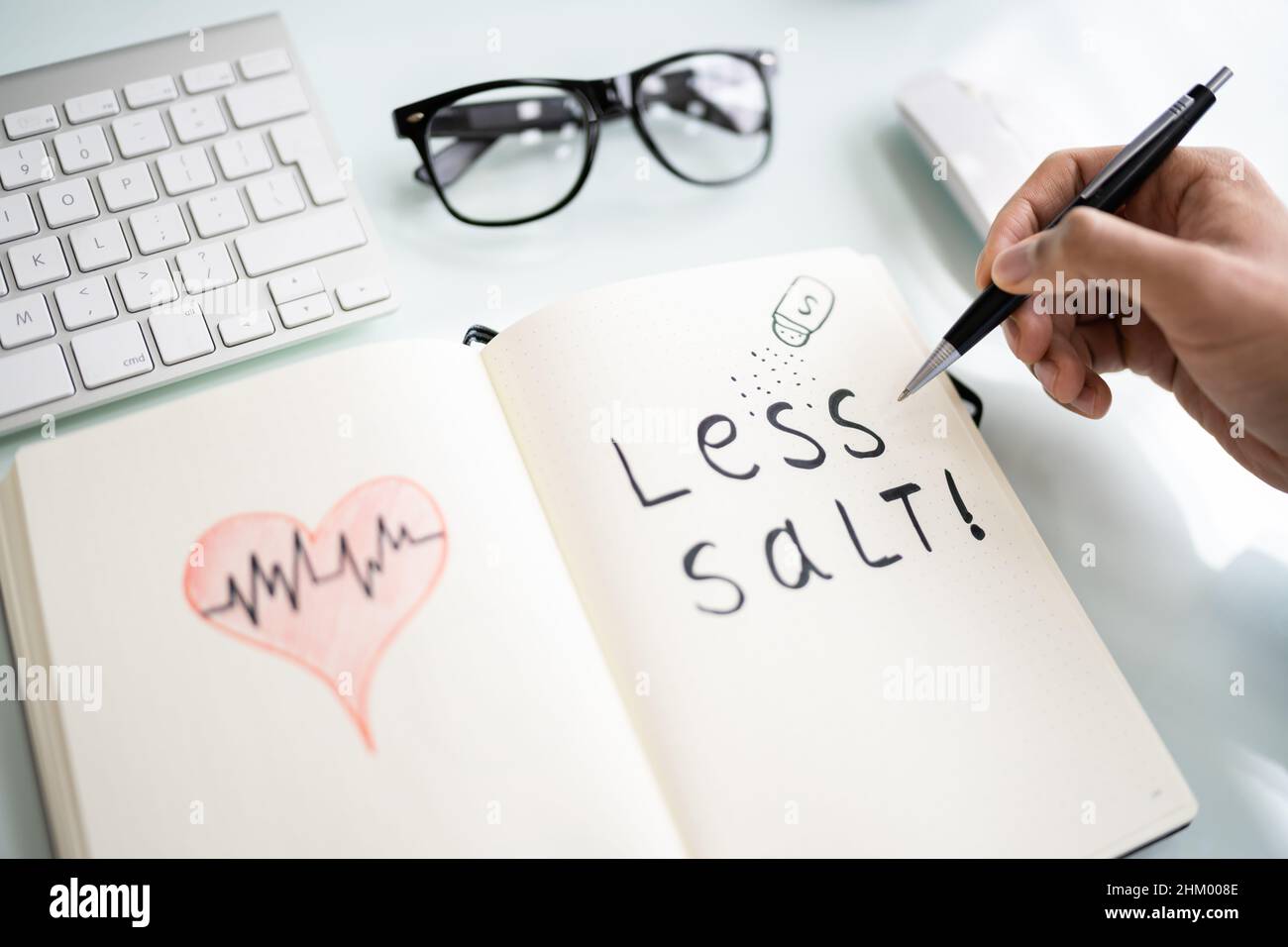 Blood Pressure And Hypertension. Eat Less Salt And Low Sodium Diet