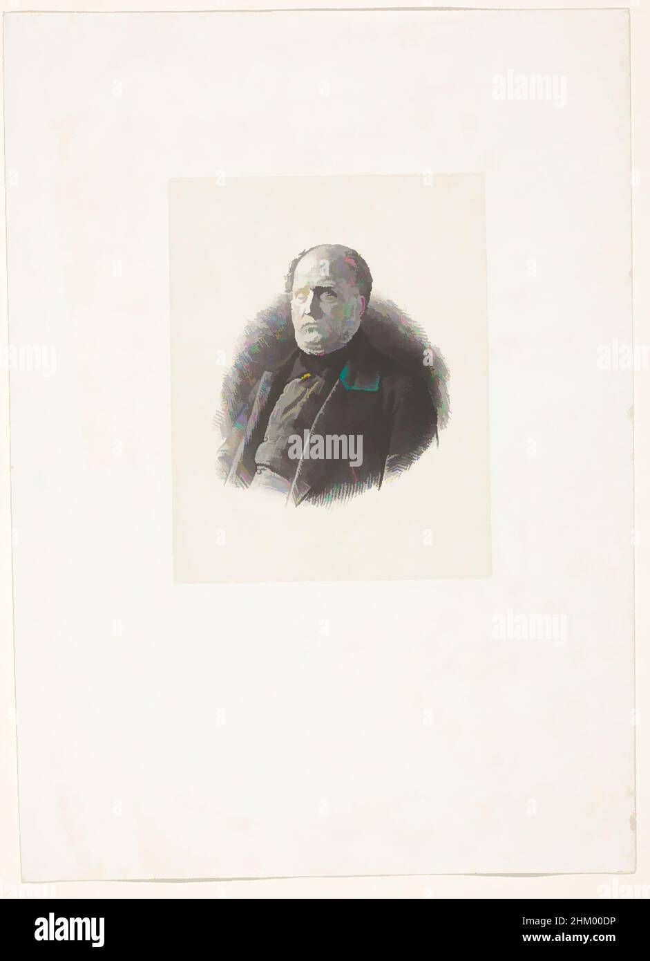 Art inspired by Portrait of Honoré Théodoric d'Albert de Luynes, Members of the National Assembly: representatives of the people (series title), Assemblée Nationale. Galerie des représentants du peuple (1848) ., print maker: Jean-Baptiste Adolphe Lafosse, Jean-Baptiste Adolphe Lafosse, Classic works modernized by Artotop with a splash of modernity. Shapes, color and value, eye-catching visual impact on art. Emotions through freedom of artworks in a contemporary way. A timeless message pursuing a wildly creative new direction. Artists turning to the digital medium and creating the Artotop NFT Stock Photo