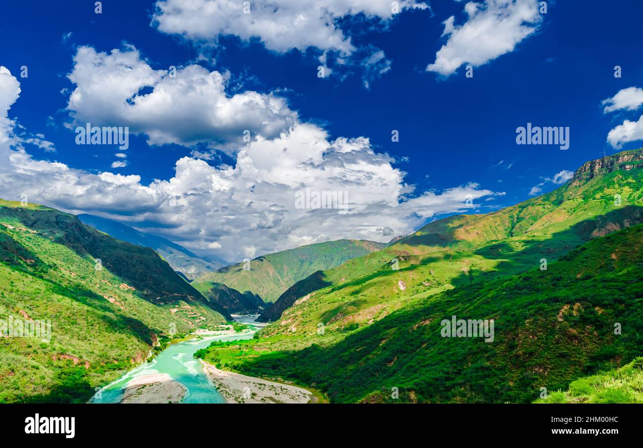 Chicamocha canyon part of national aprk located on the Santander department in Colombia Stock Photo