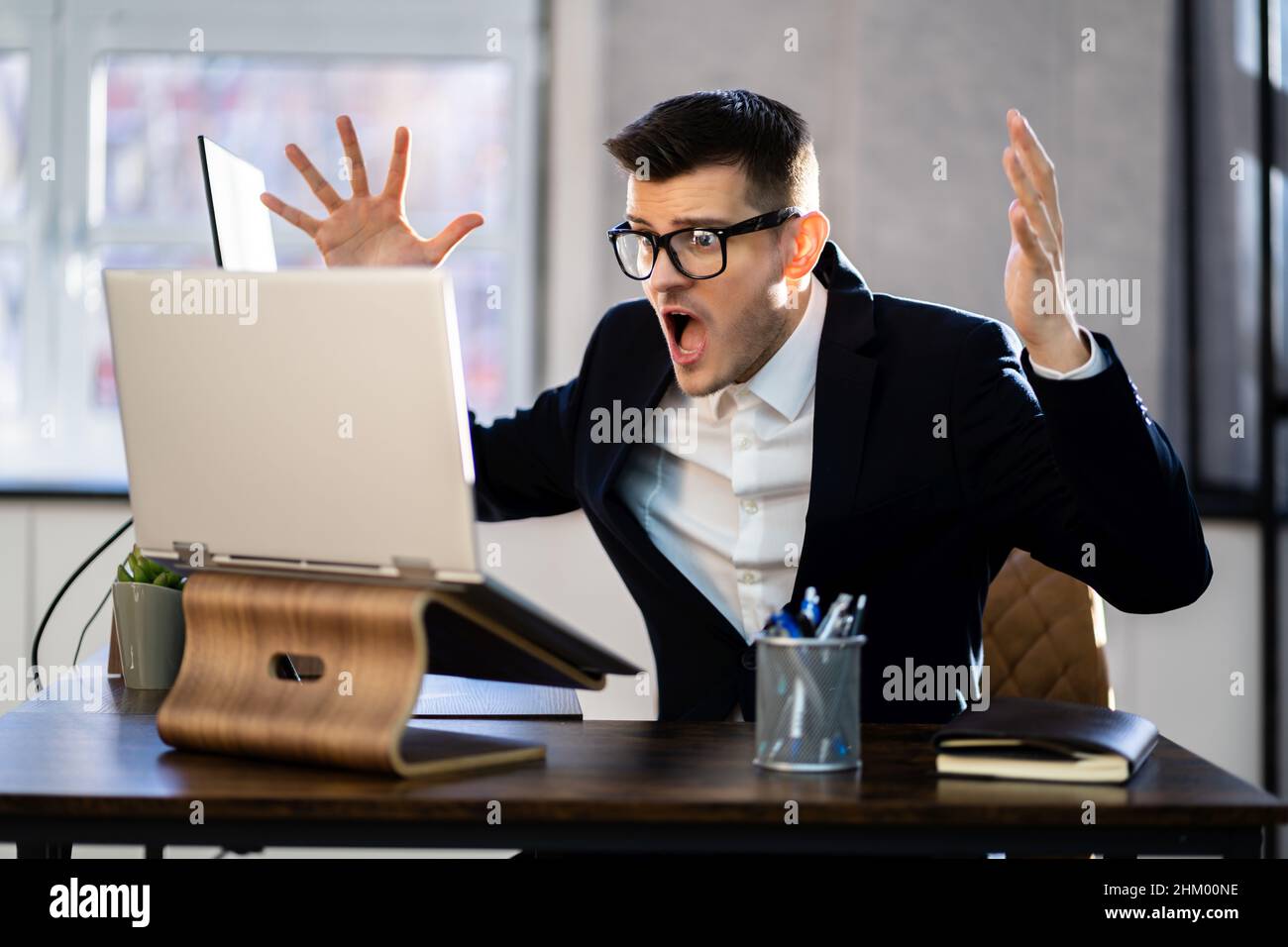 Bored Stressed Man. Tired Worrying Man Depressed Stock Photo