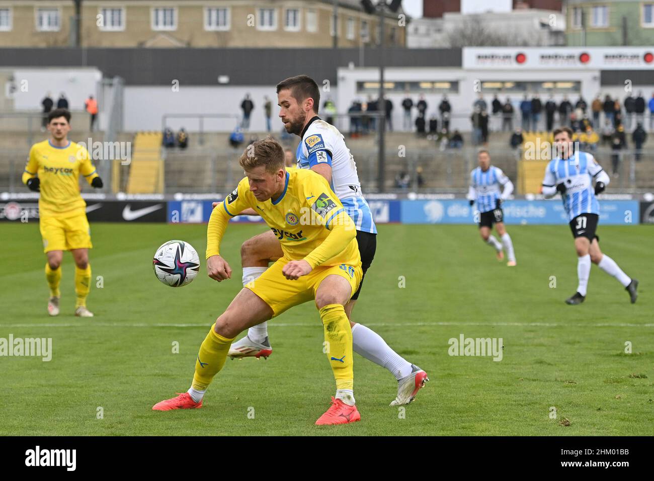 Muenchen GRUENWALDER STADION. 10th Apr, 2021. Stefan LEX (TSV Munich 1860),  action, individual action, single image, cut-out, whole body shot, whole  figure football 3rd division, Liga3, TSV Munich 1860 - SC Verl