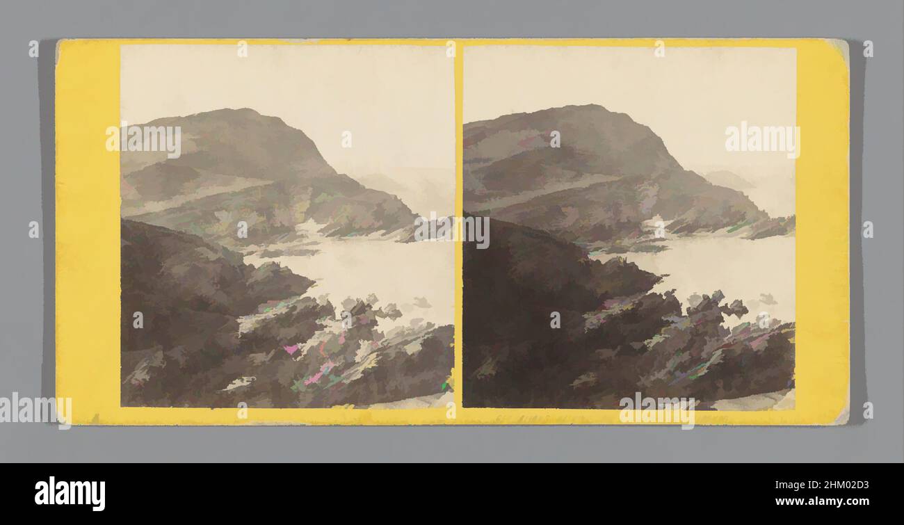 Art inspired by View of Rapparee Cove near Ilfracombe, Bligh's Bathing Cove, Hillsborough Ilfracombe., publisher: William Spreat, Devon, publisher: Exeter, c. 1850 - c. 1880, cardboard, albumen print, height 85 mm × width 170 mm, Classic works modernized by Artotop with a splash of modernity. Shapes, color and value, eye-catching visual impact on art. Emotions through freedom of artworks in a contemporary way. A timeless message pursuing a wildly creative new direction. Artists turning to the digital medium and creating the Artotop NFT Stock Photo