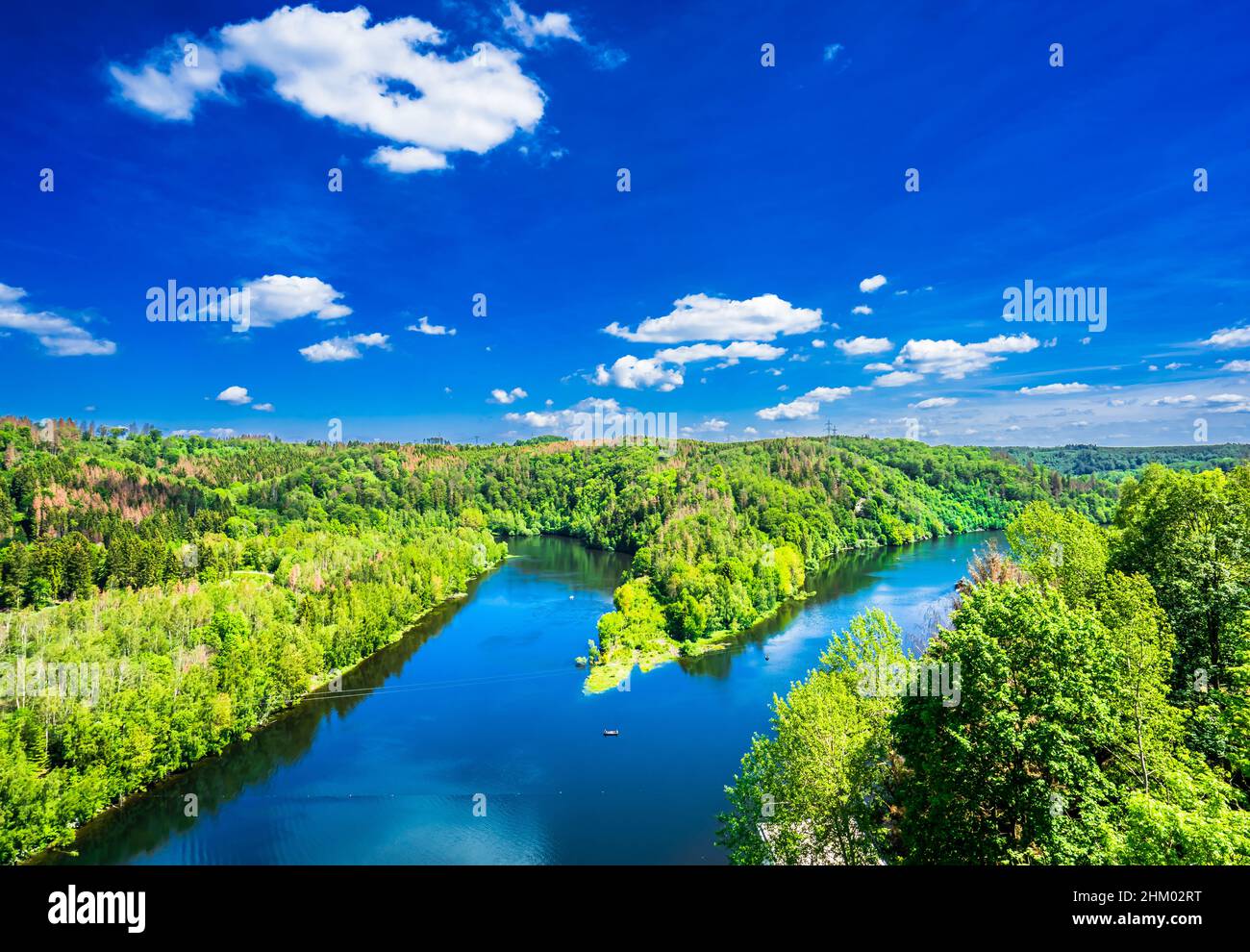The Rappbode Dam lake of Wendefurth in Harz, Germany Stock Photo