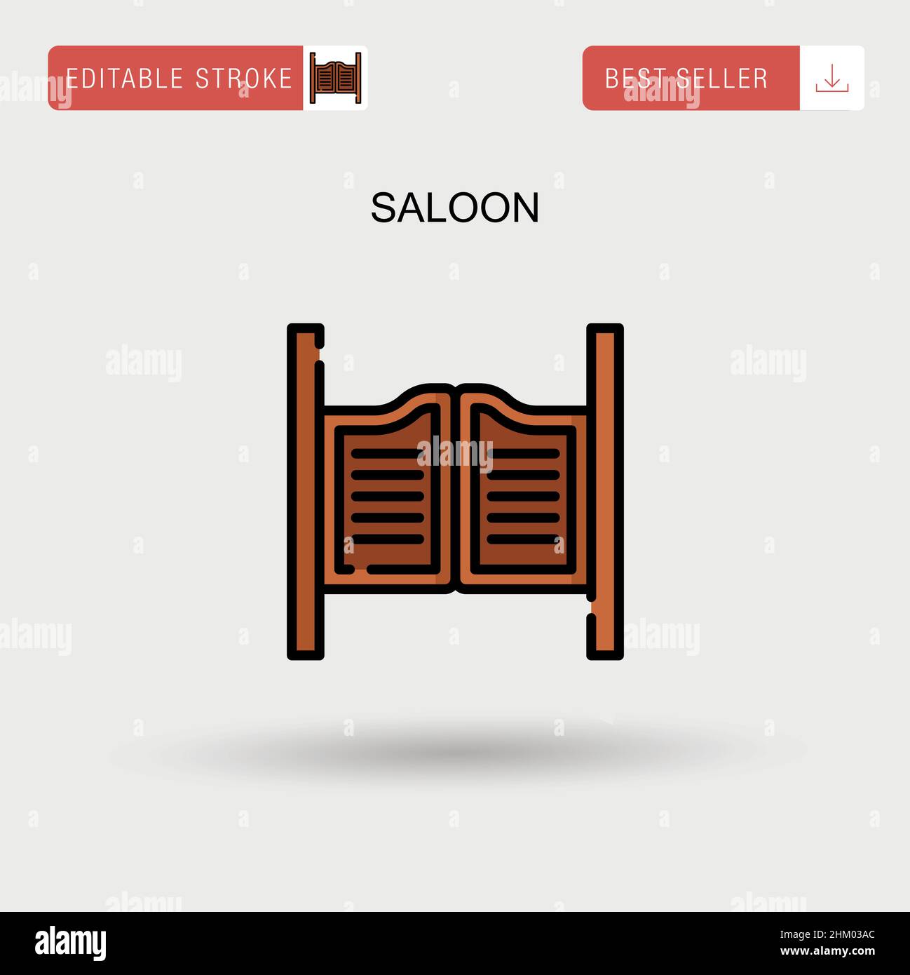 Saloon Simple vector icon. Stock Vector