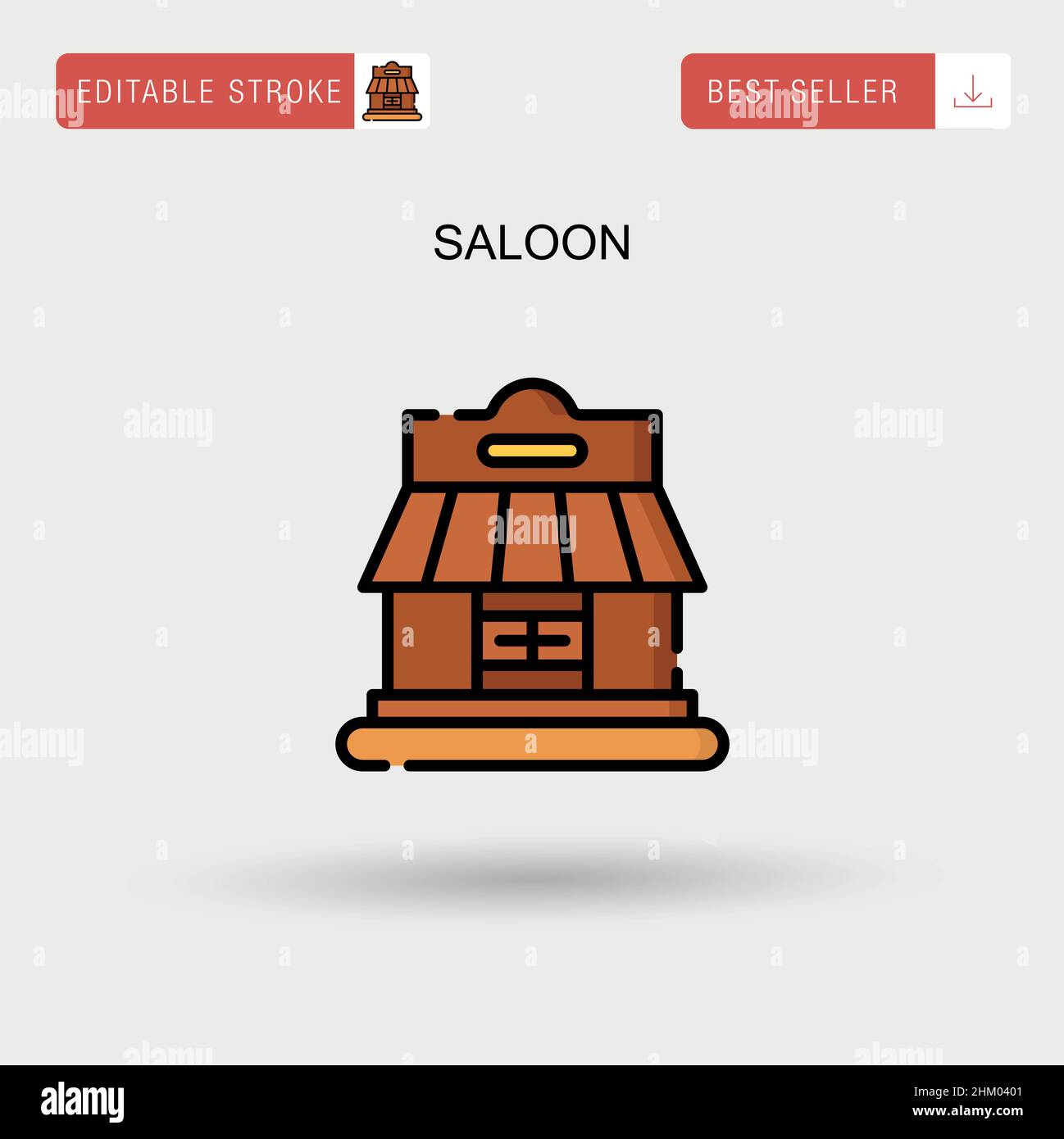 Saloon Simple vector icon. Stock Vector
