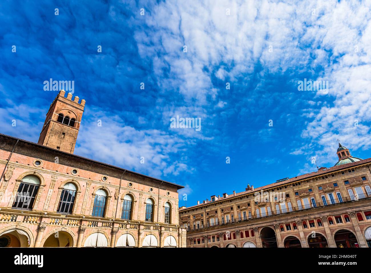 Historic buildings in the city center of Bologna, Italy Stock Photo