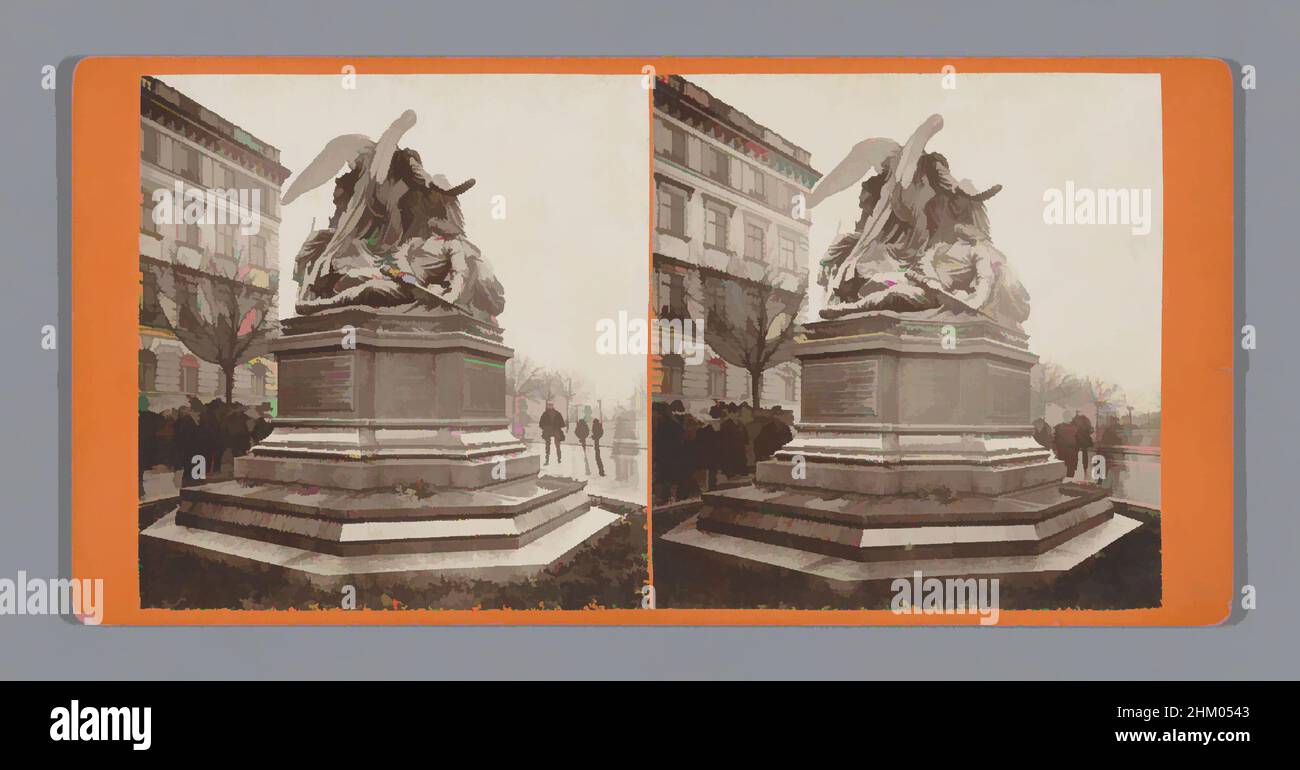 Art inspired by Kriegerdenkmal at Hamburg, Hamburg, after 18-Oct-1877 - c. 1885, cardboard, albumen print, height 85 mm × width 170 mm, Classic works modernized by Artotop with a splash of modernity. Shapes, color and value, eye-catching visual impact on art. Emotions through freedom of artworks in a contemporary way. A timeless message pursuing a wildly creative new direction. Artists turning to the digital medium and creating the Artotop NFT Stock Photo