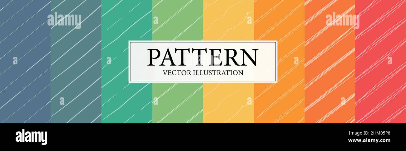 Assembly of seamless patterns, abstract shapes - Vector illustration ...