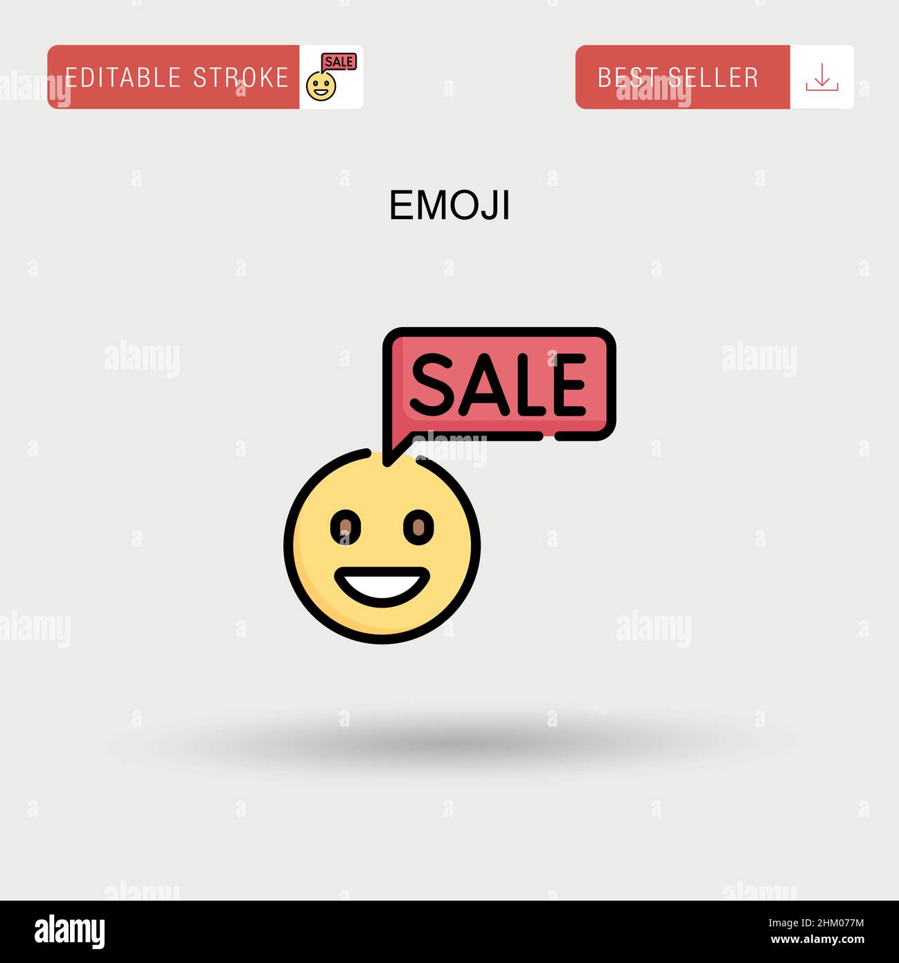 Emoji Simple vector icon. Stock Vector