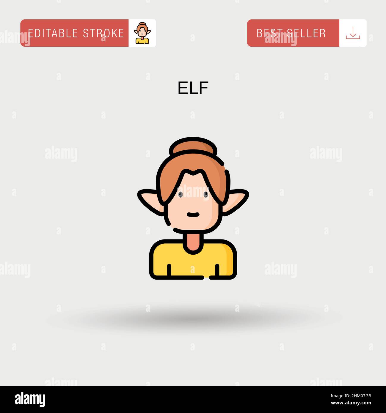 Elf Simple vector icon Stock Vector Image & Art - Alamy