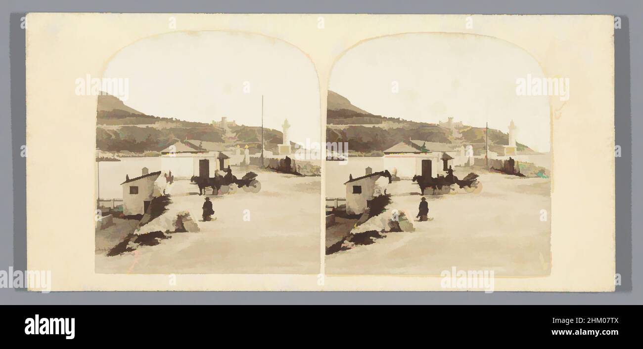 France, Nice, le vieux château, circa 1870 vintage cdv albumen print